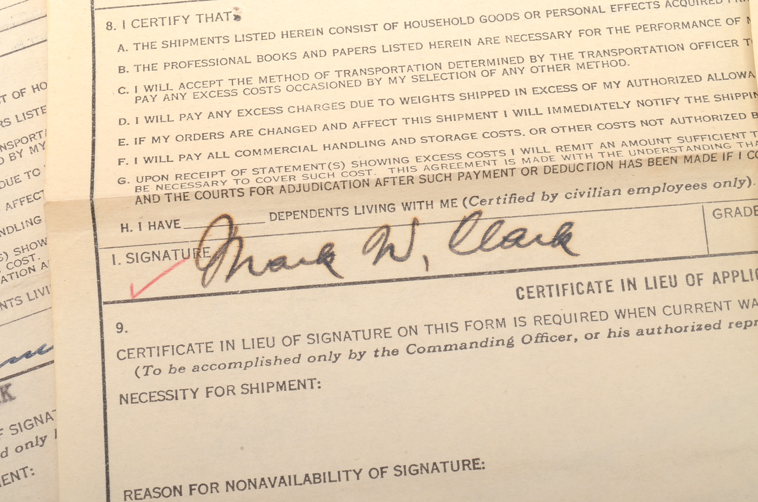 Collection of Signed Military Papers Featuring World War II Officers