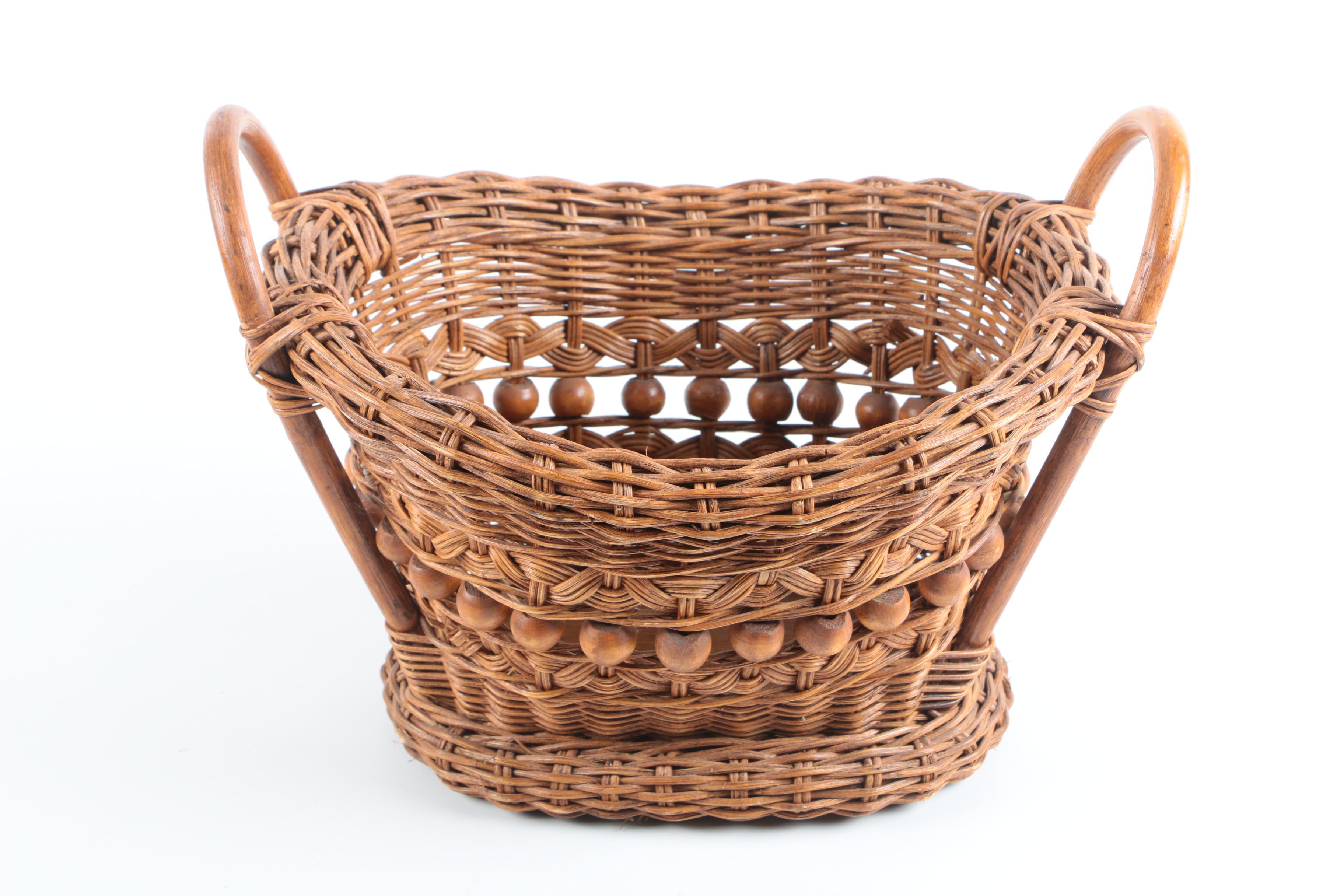 Wicker, Coiled and Beaded Baskets