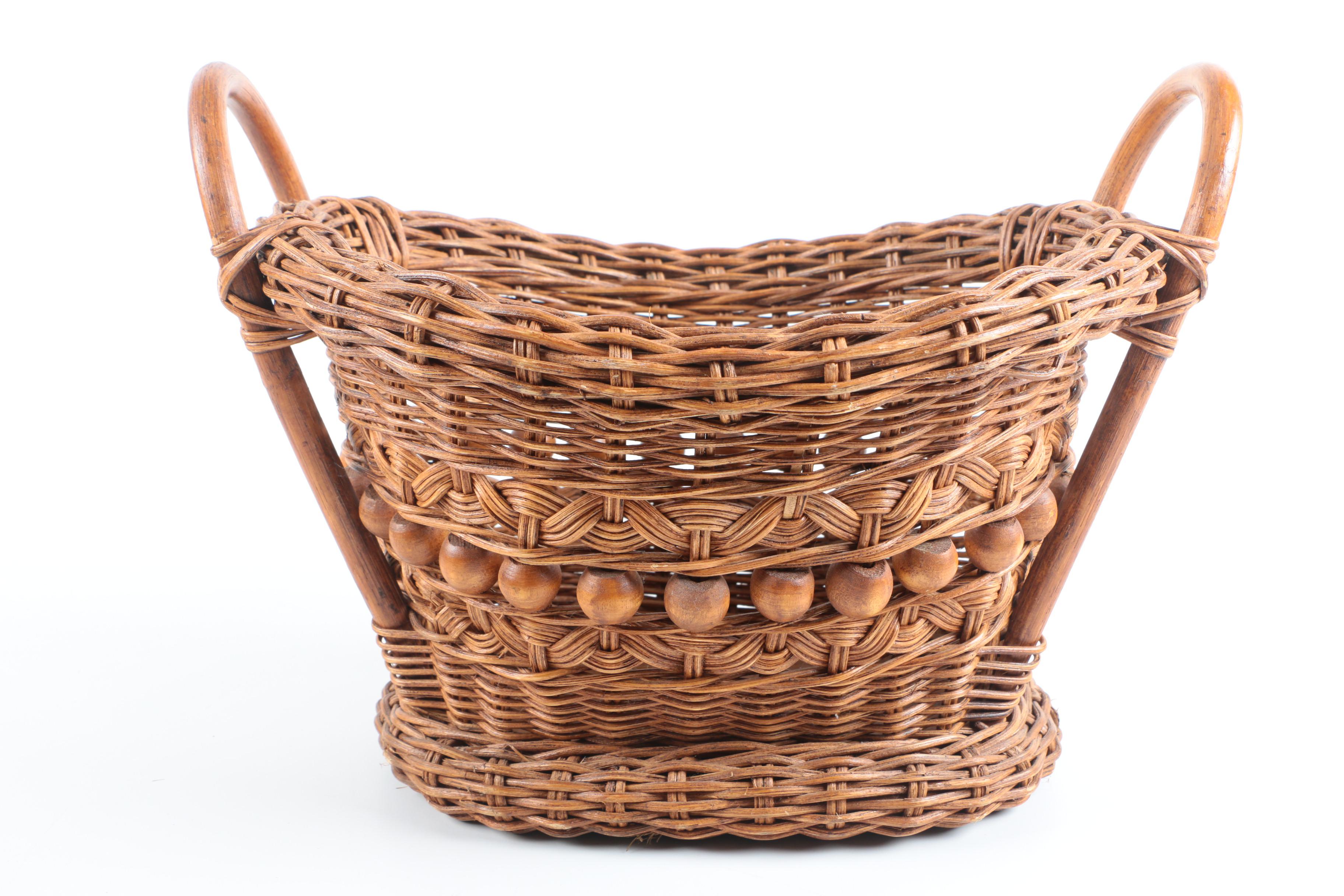 Wicker, Coiled and Beaded Baskets