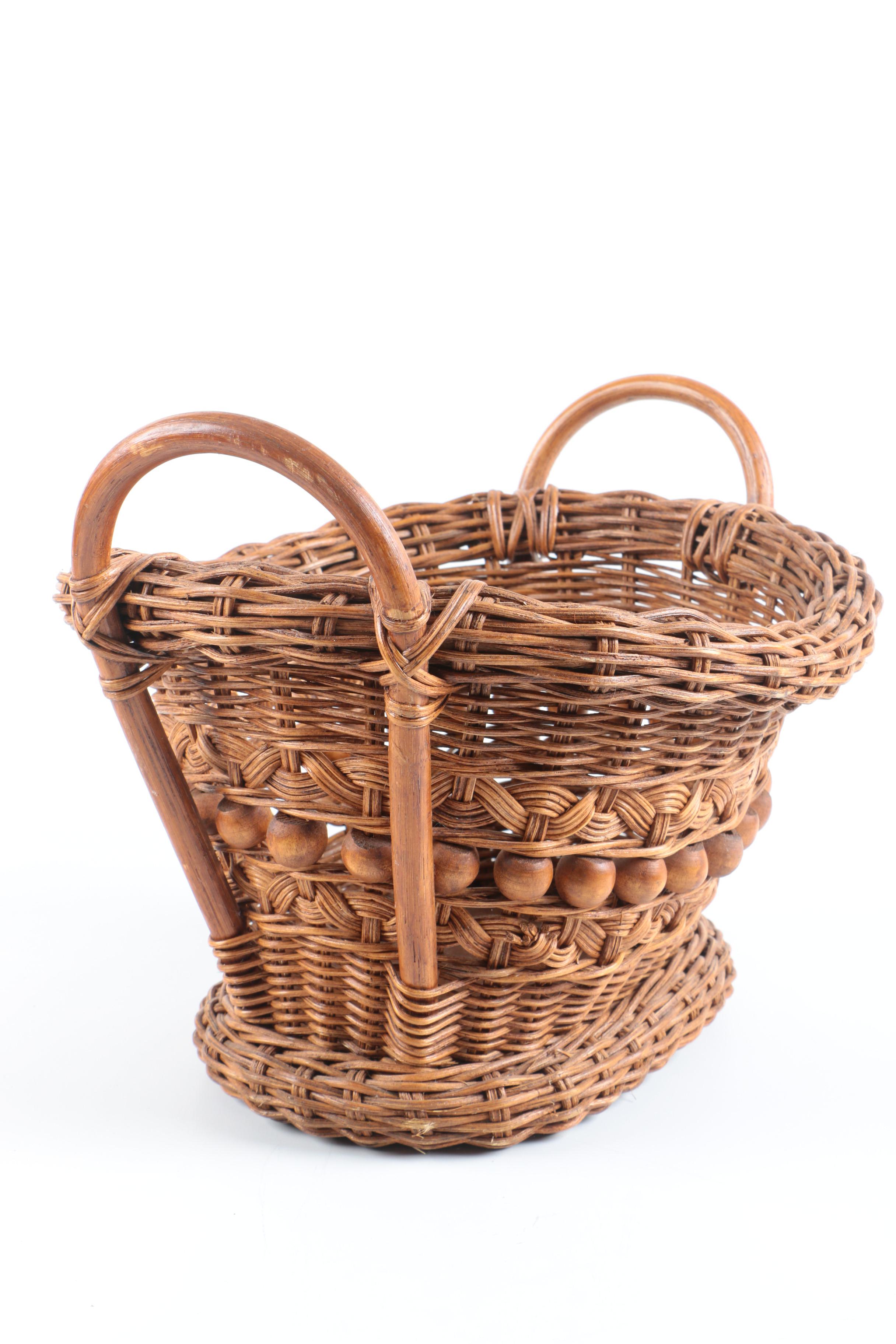 Wicker, Coiled and Beaded Baskets