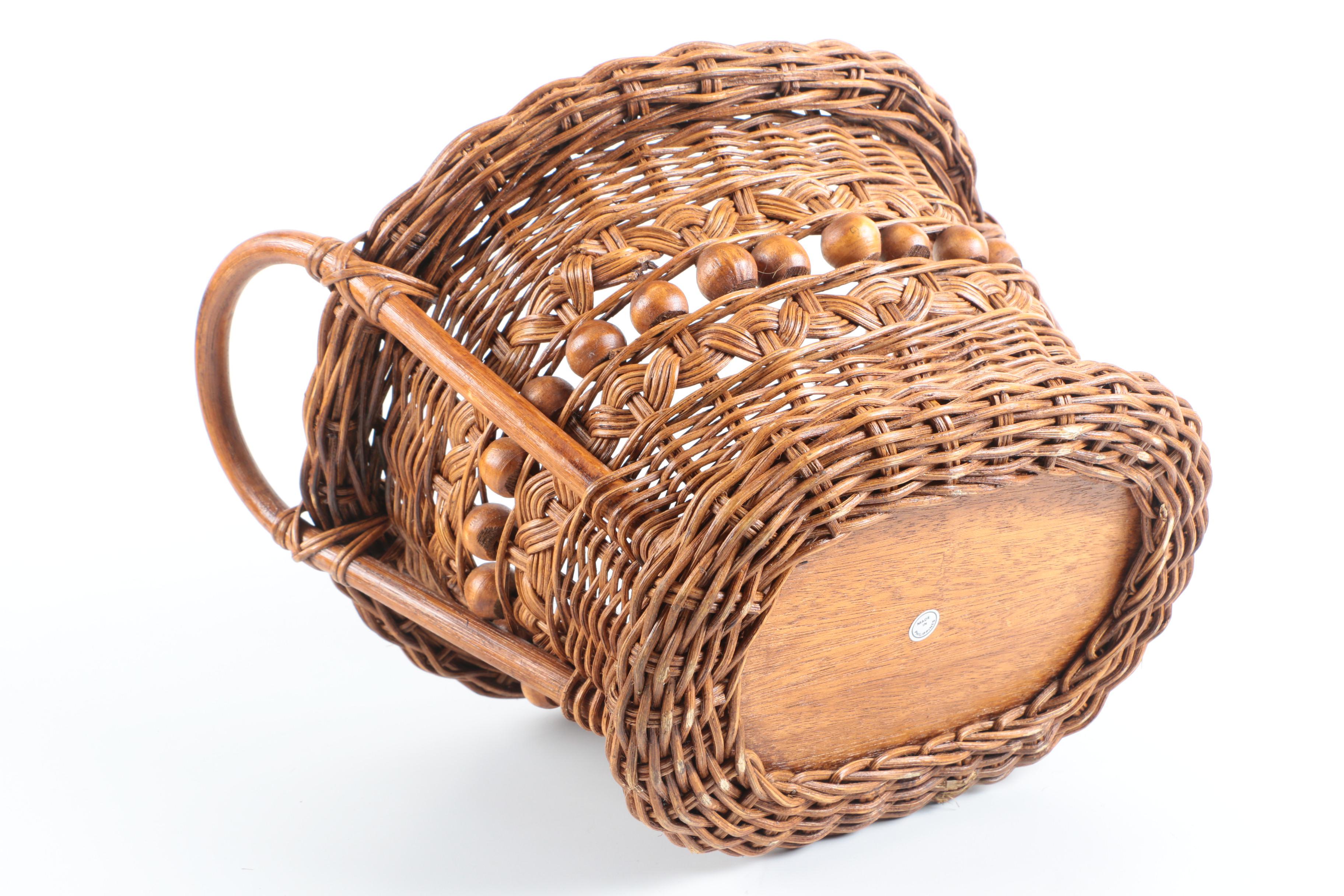 Wicker, Coiled and Beaded Baskets