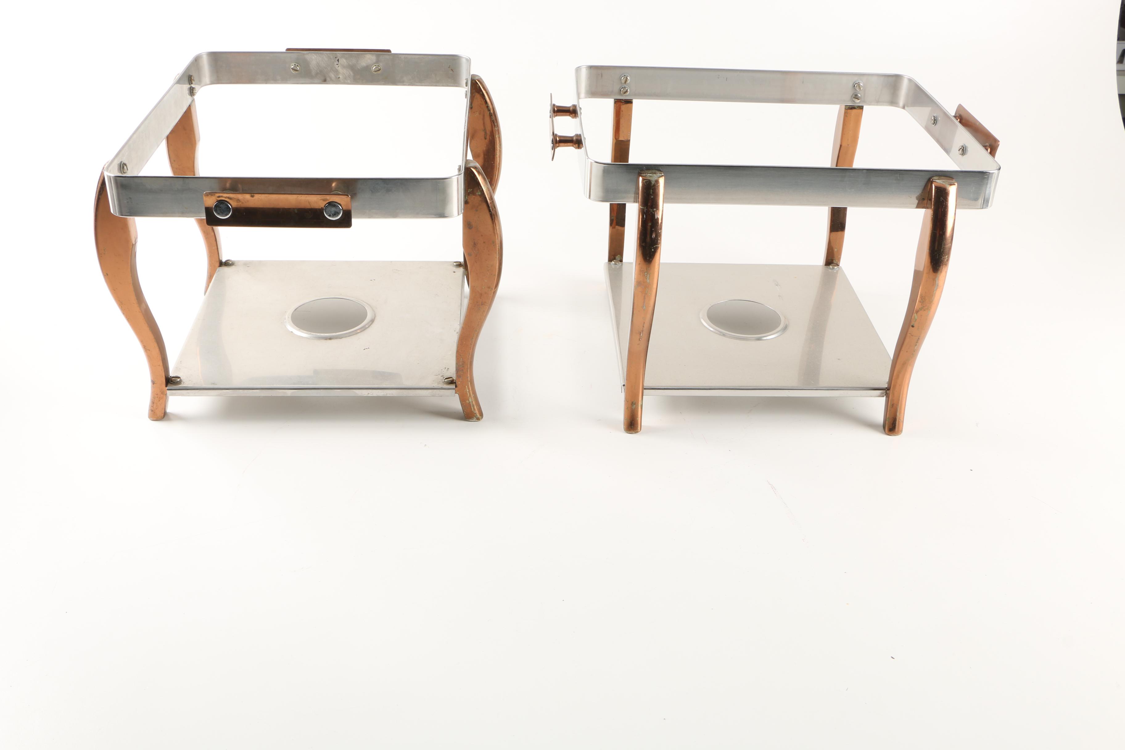 Stainless Steel and Copper Chafing Dishes