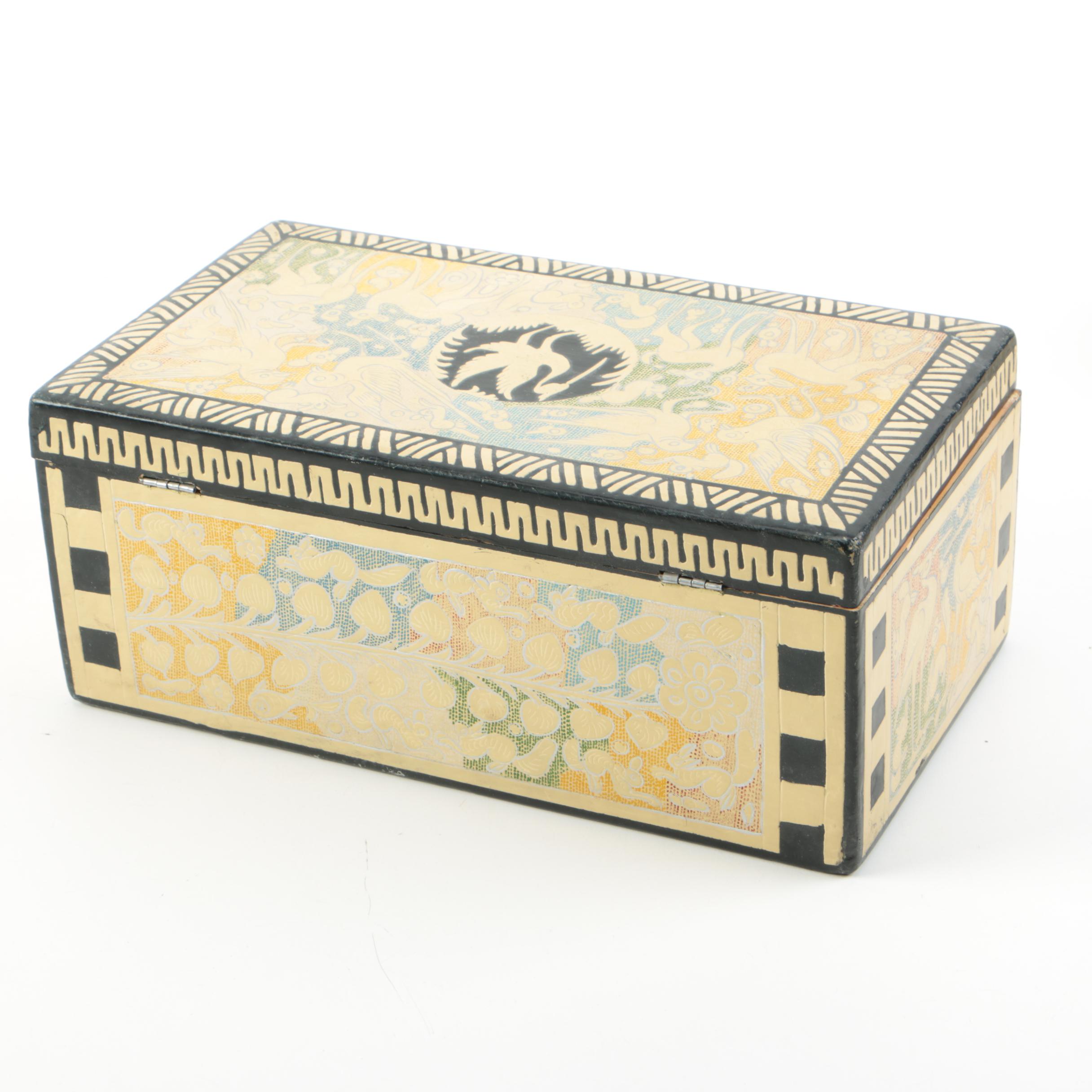 Decorative Wood Boxes and a Ceramic Bowl