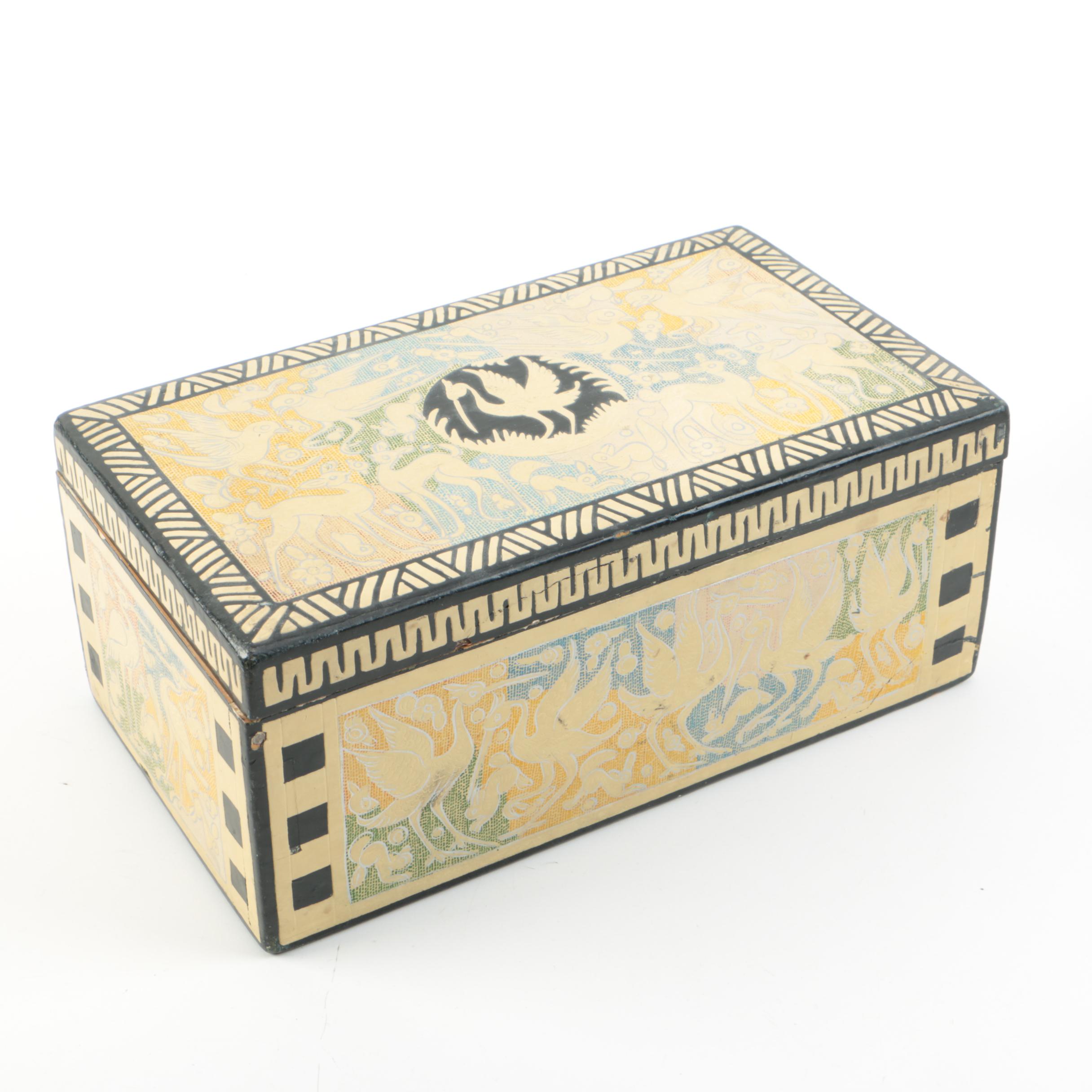 Decorative Wood Boxes and a Ceramic Bowl