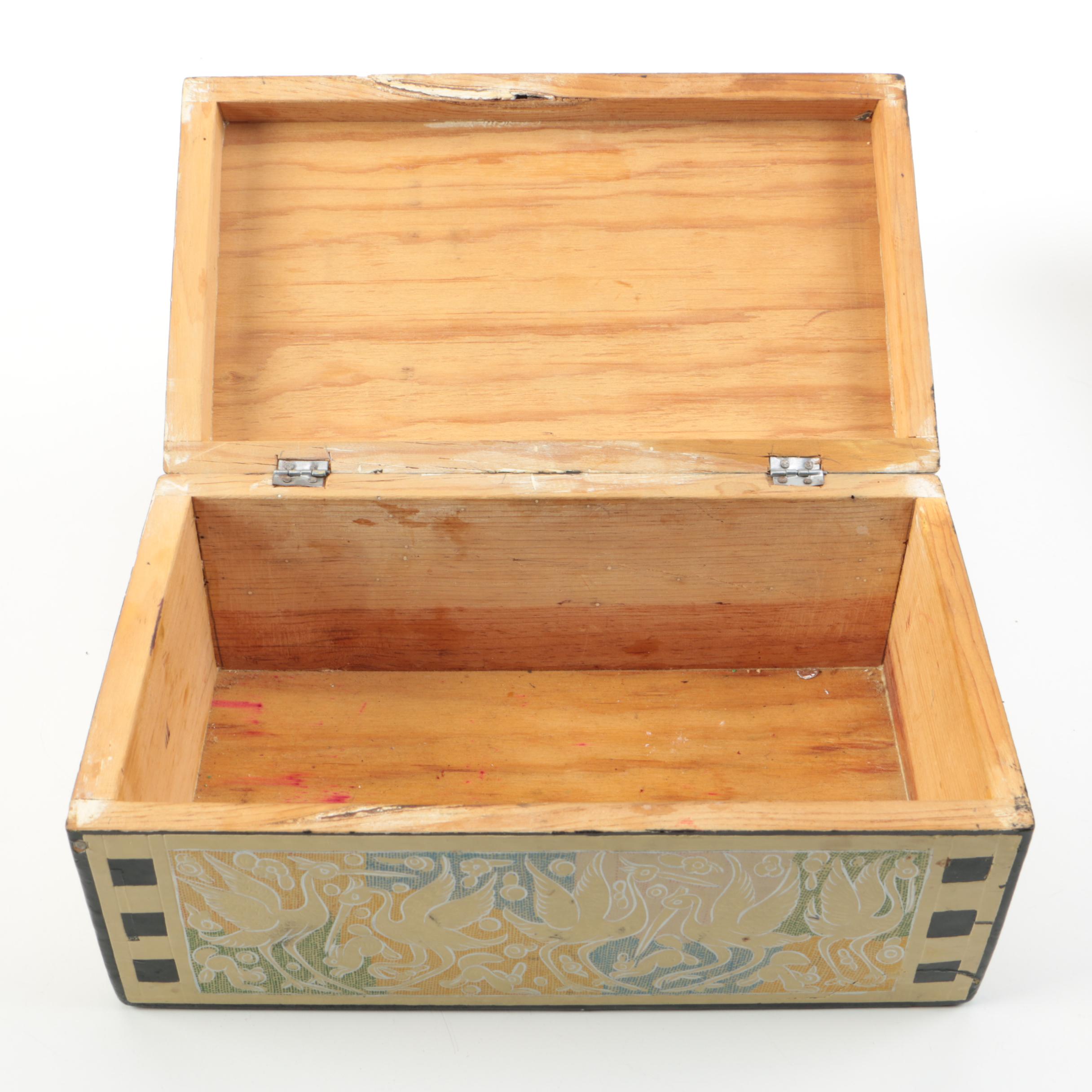 Decorative Wood Boxes and a Ceramic Bowl