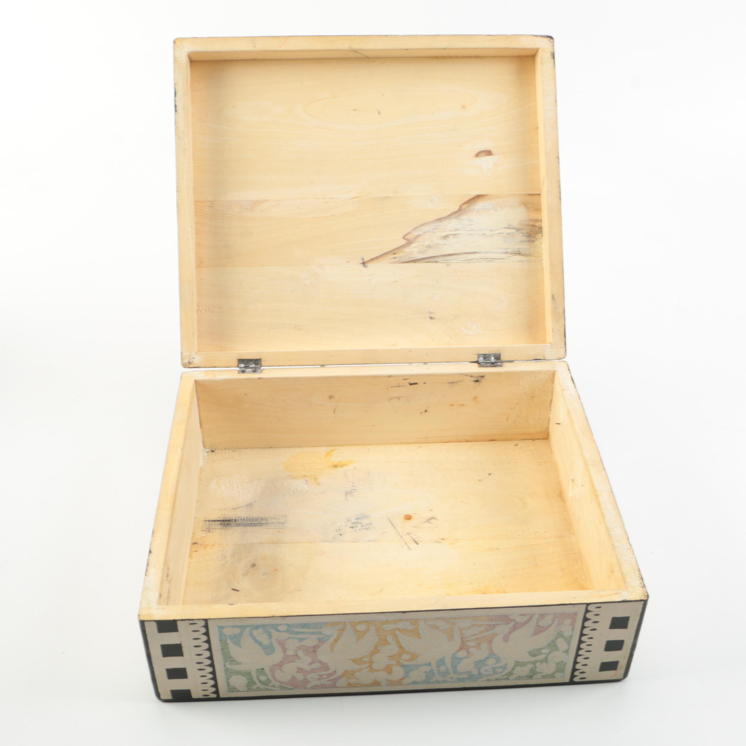 Decorative Wood Boxes and a Ceramic Bowl