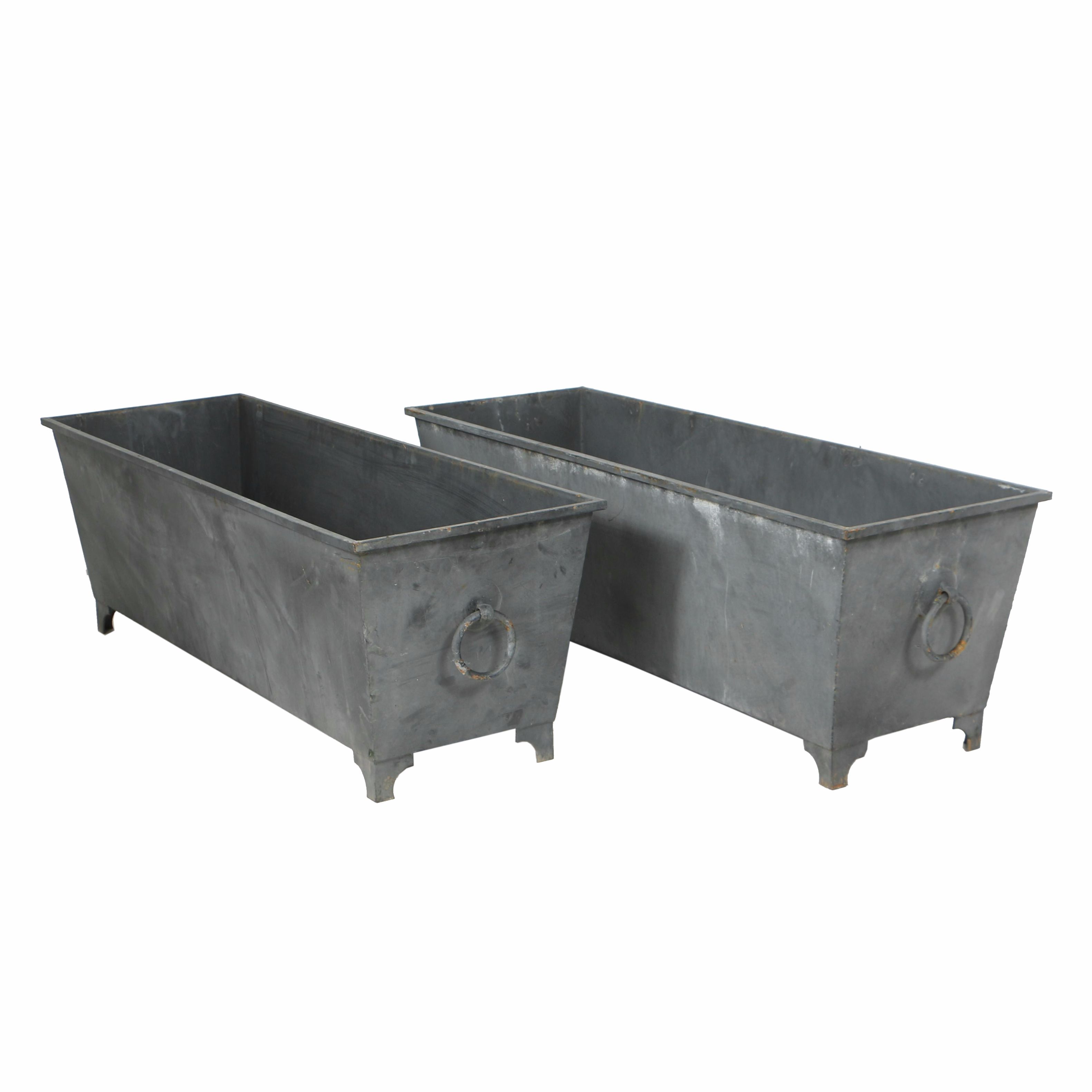 Metal Trough-form Garden Planters