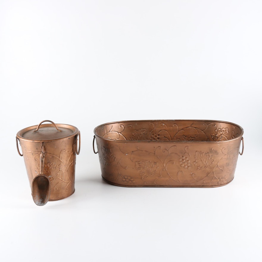 Copper Ice Bucket and Planter