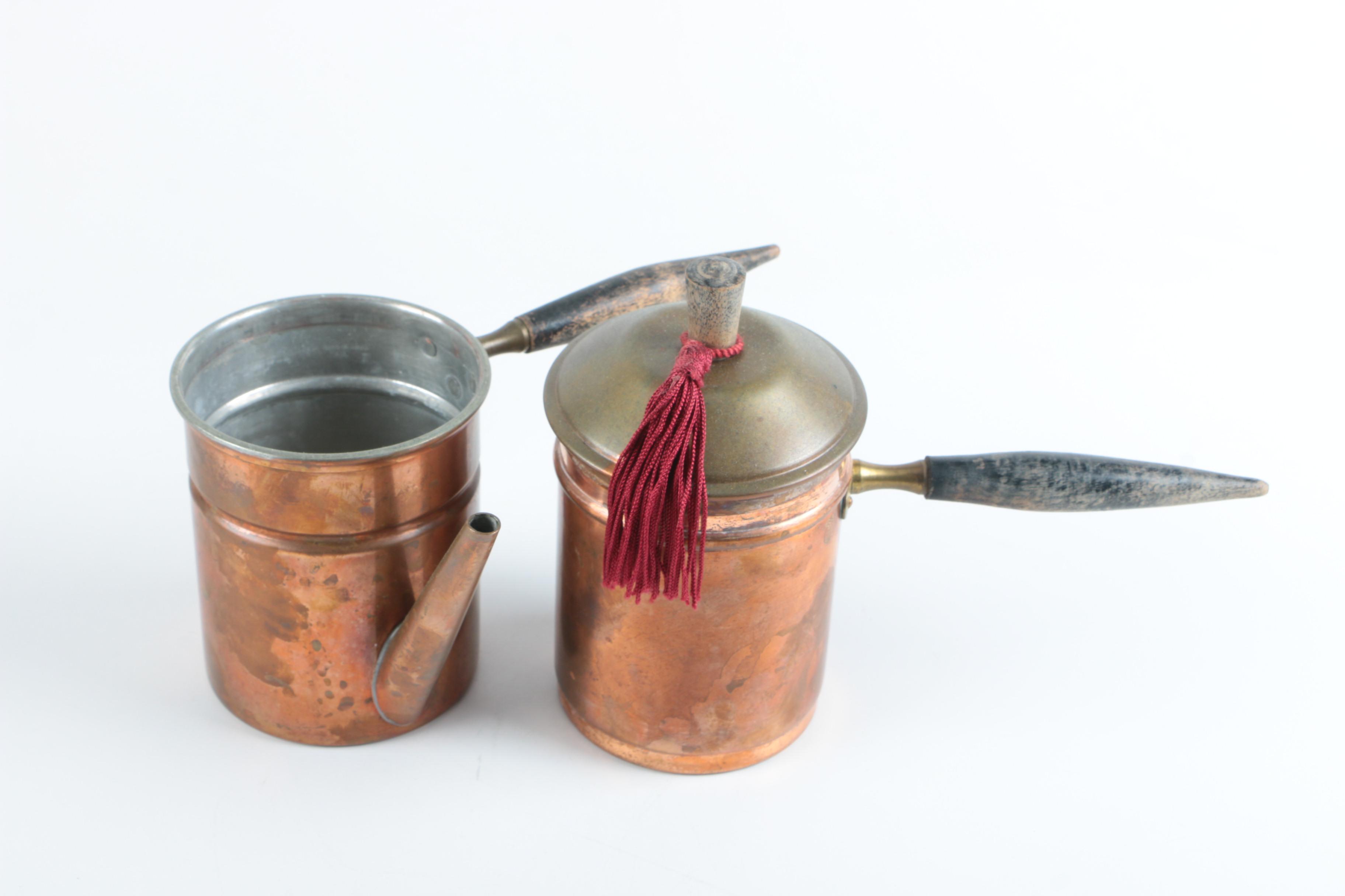Vintage Brass Coffee Pot and Decor