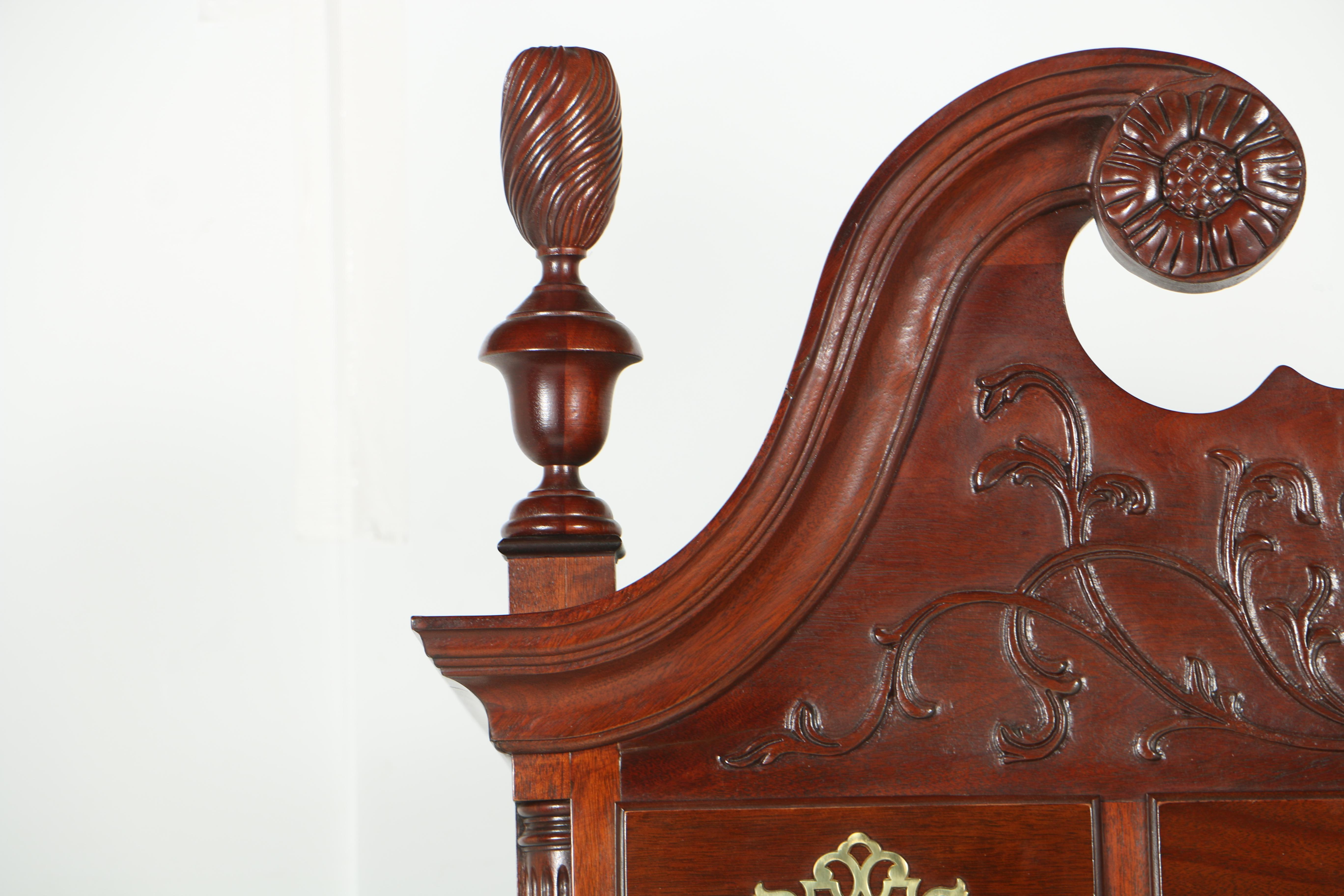 Vintage Chippendale Style Mahogany High Chest by Councill Craftsman