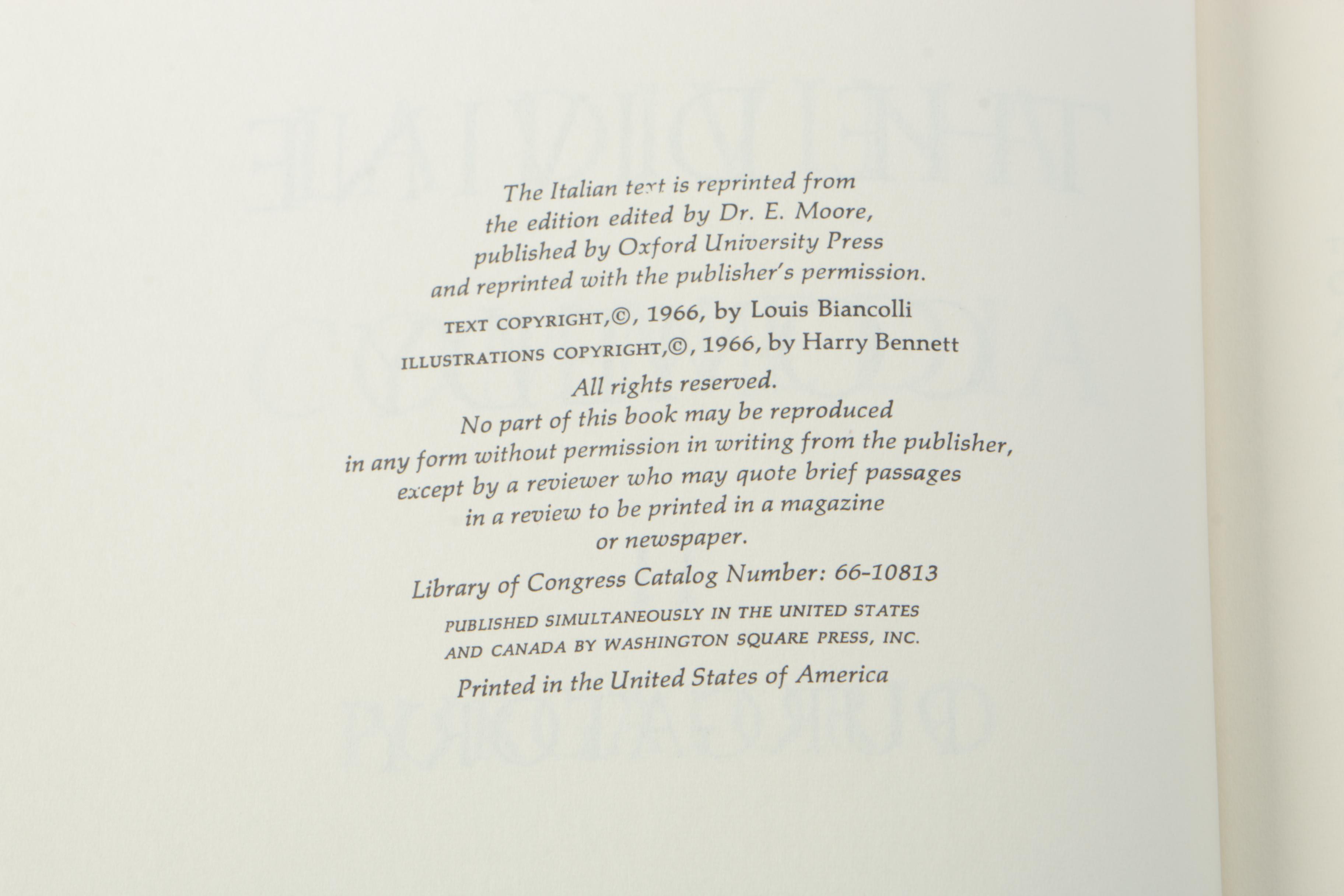 Three-Volume "The Divine Comedy" by Dante Alighieri