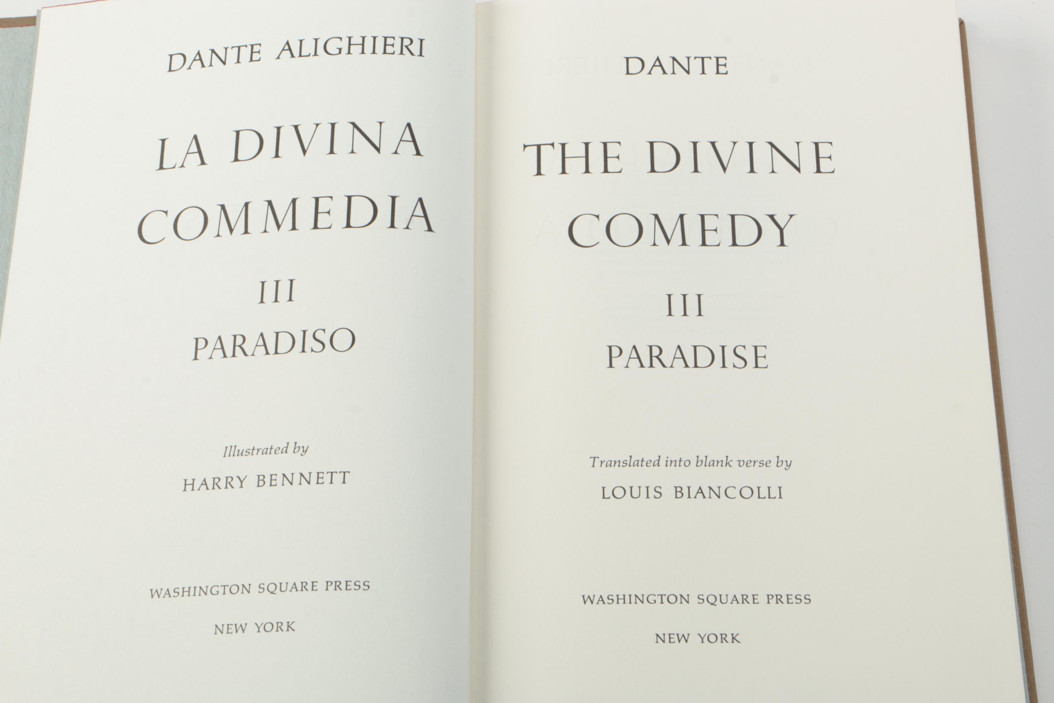 Three-Volume "The Divine Comedy" by Dante Alighieri