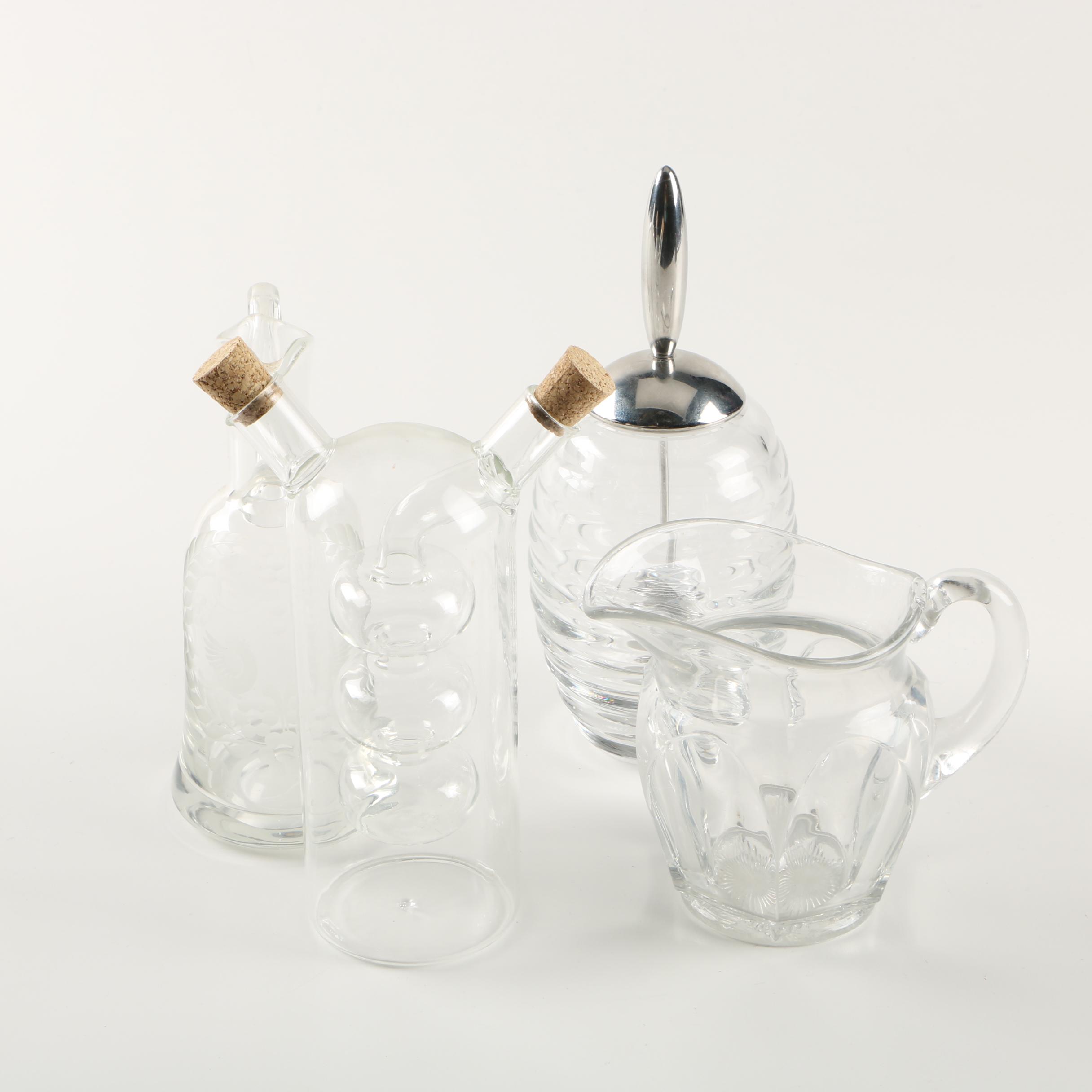 Glass and Crystal Serveware Including Alessi