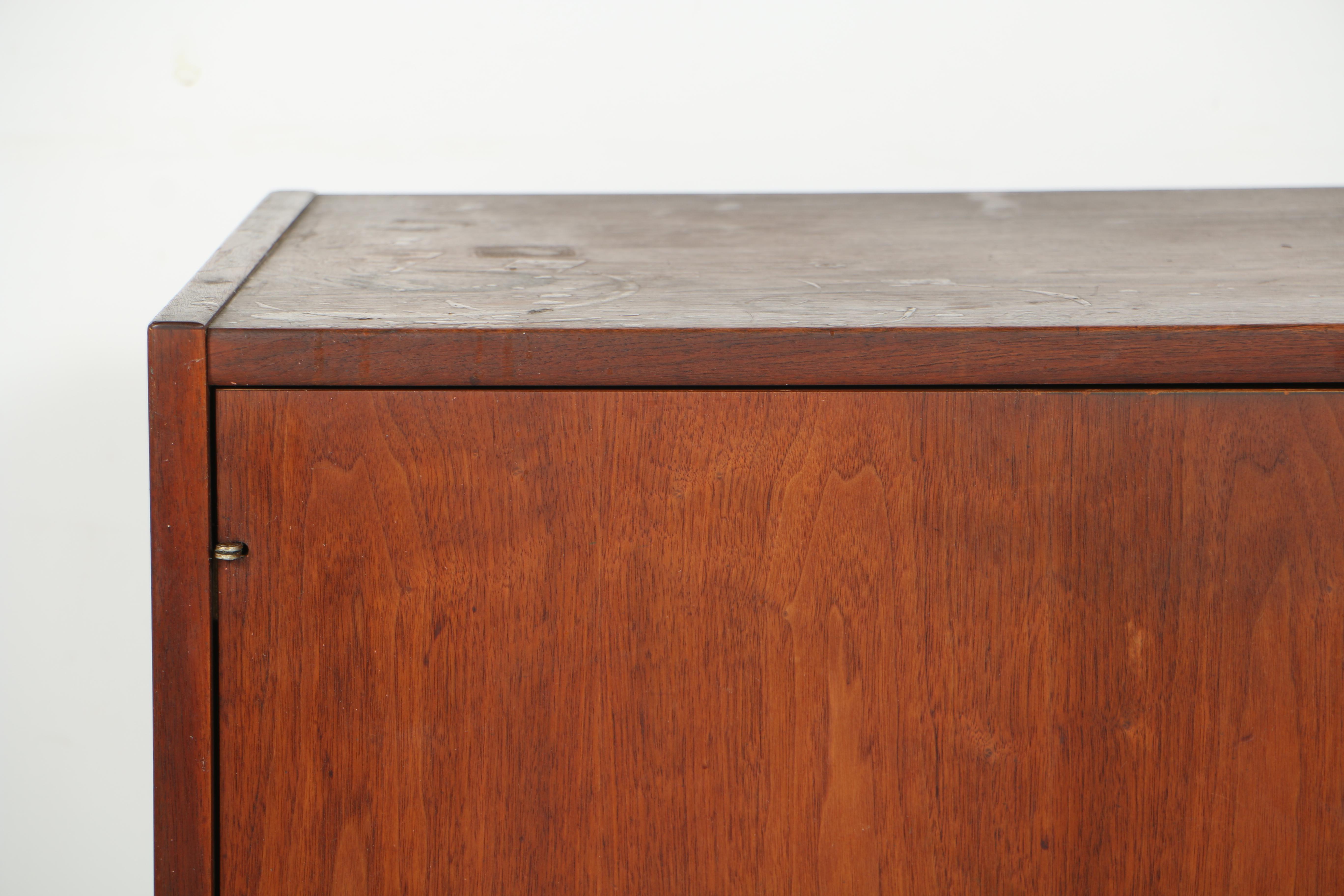 Mid Century Modern Walnut Console Cabinet