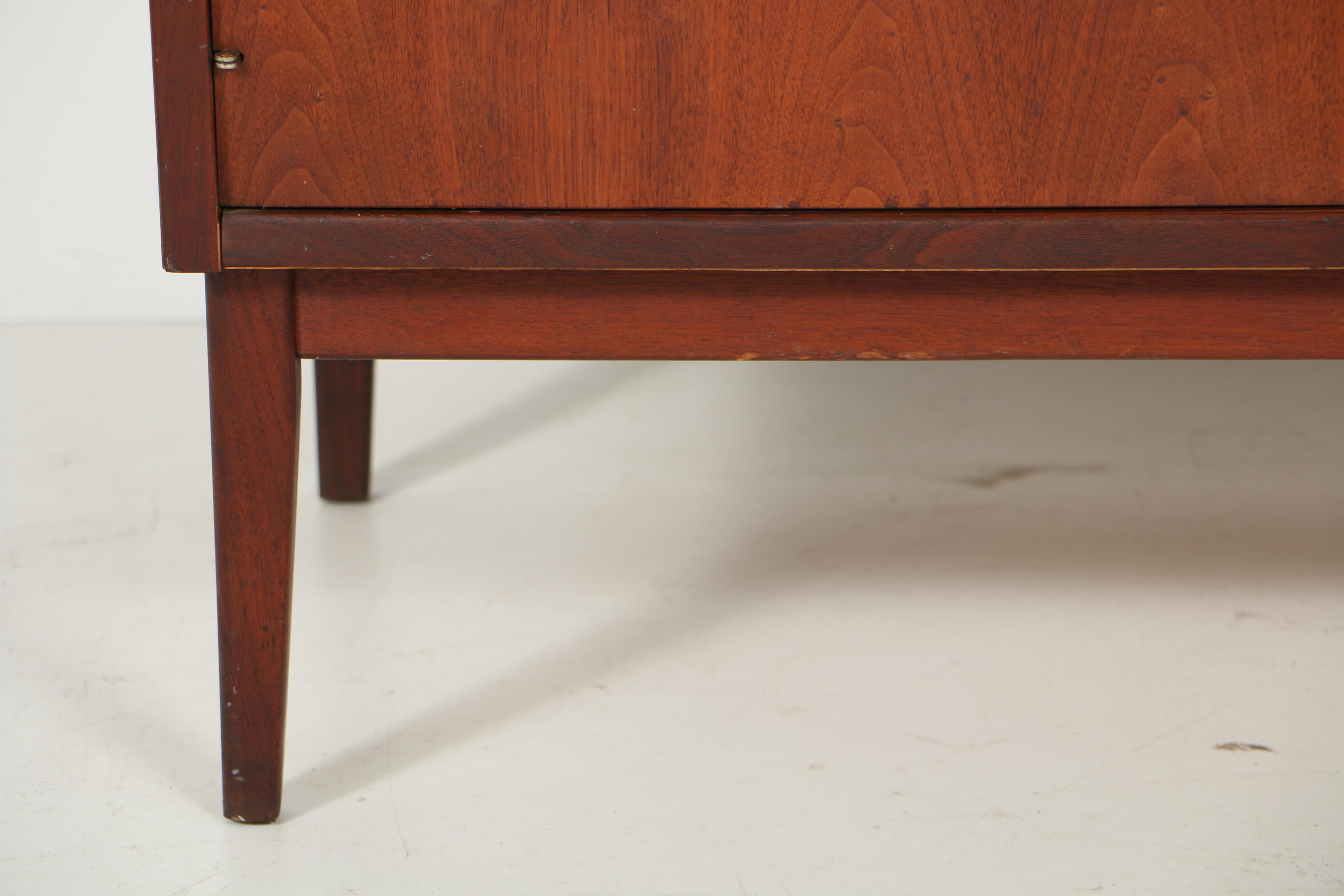 Mid Century Modern Walnut Console Cabinet