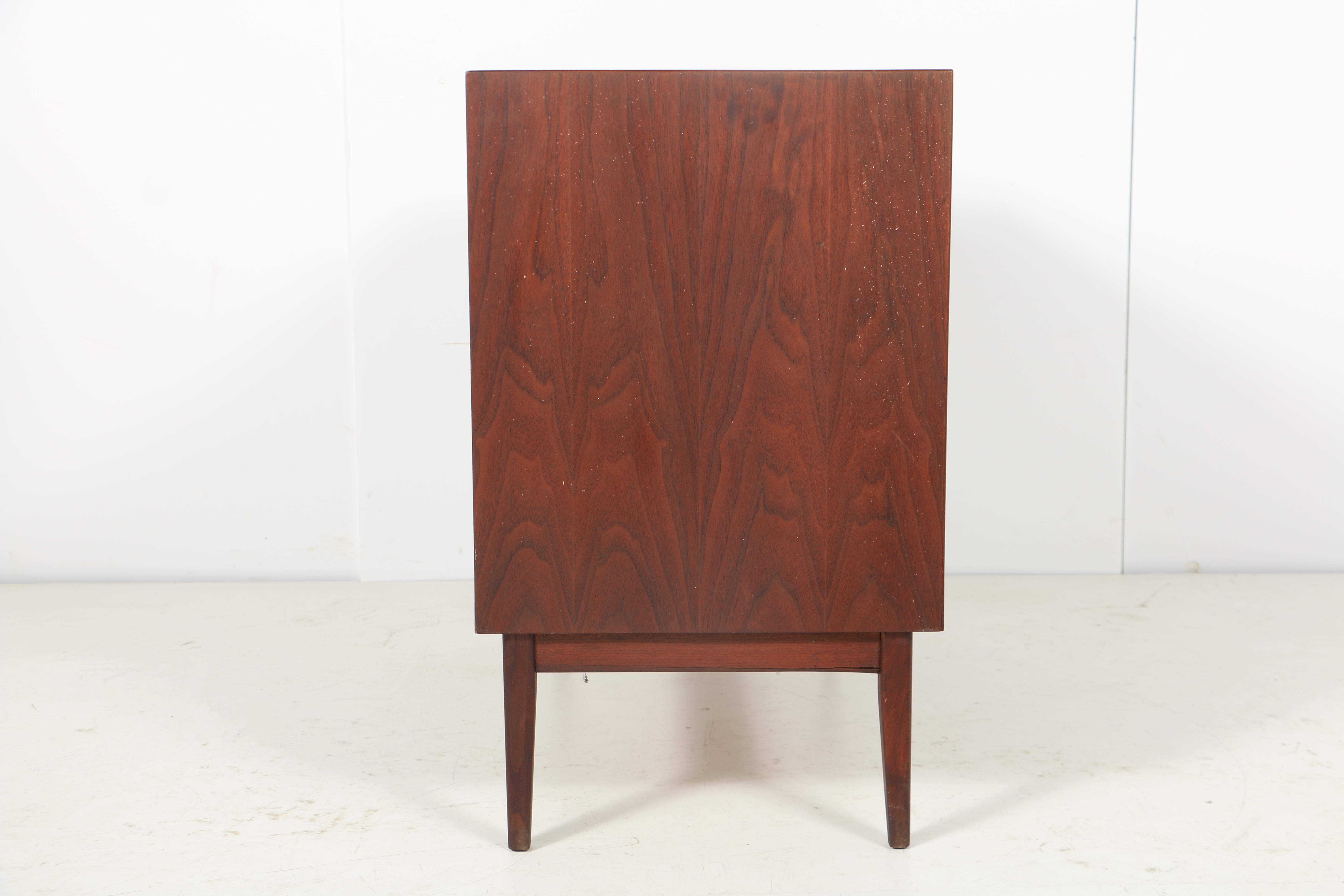 Mid Century Modern Walnut Console Cabinet