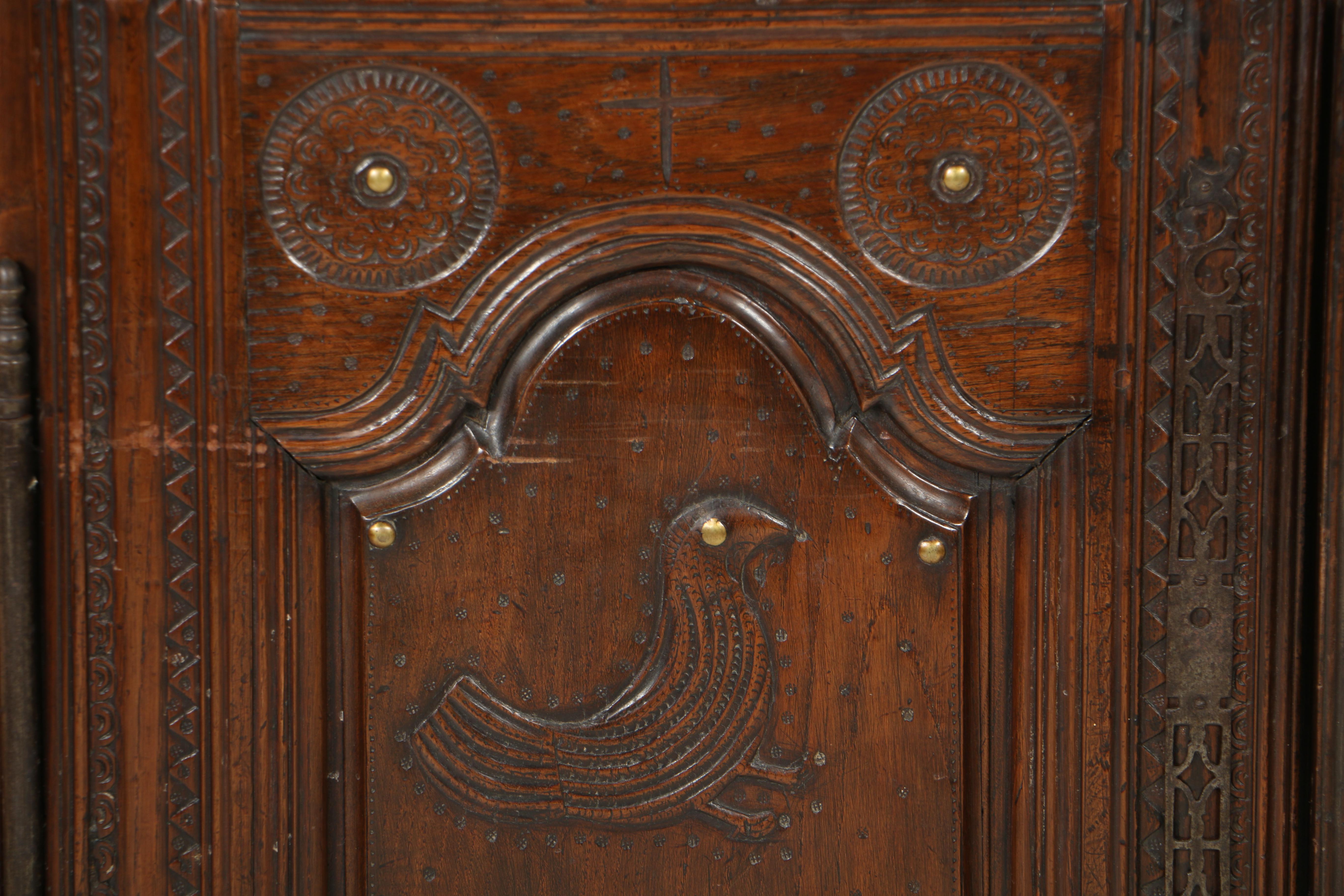 Antique French Provincial Carved Oak Vaisselier, Probably Brittany