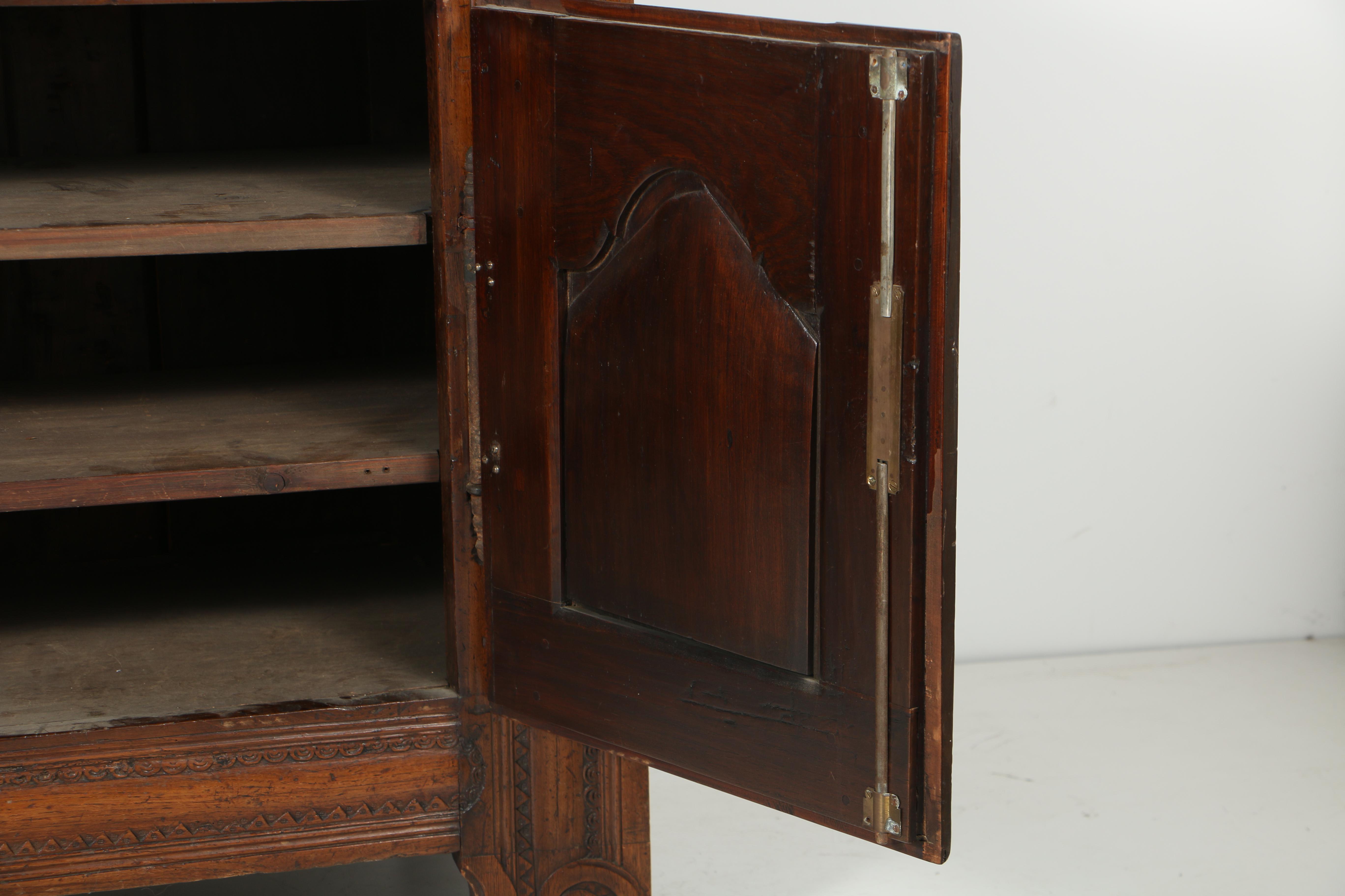 Antique French Provincial Carved Oak Vaisselier, Probably Brittany