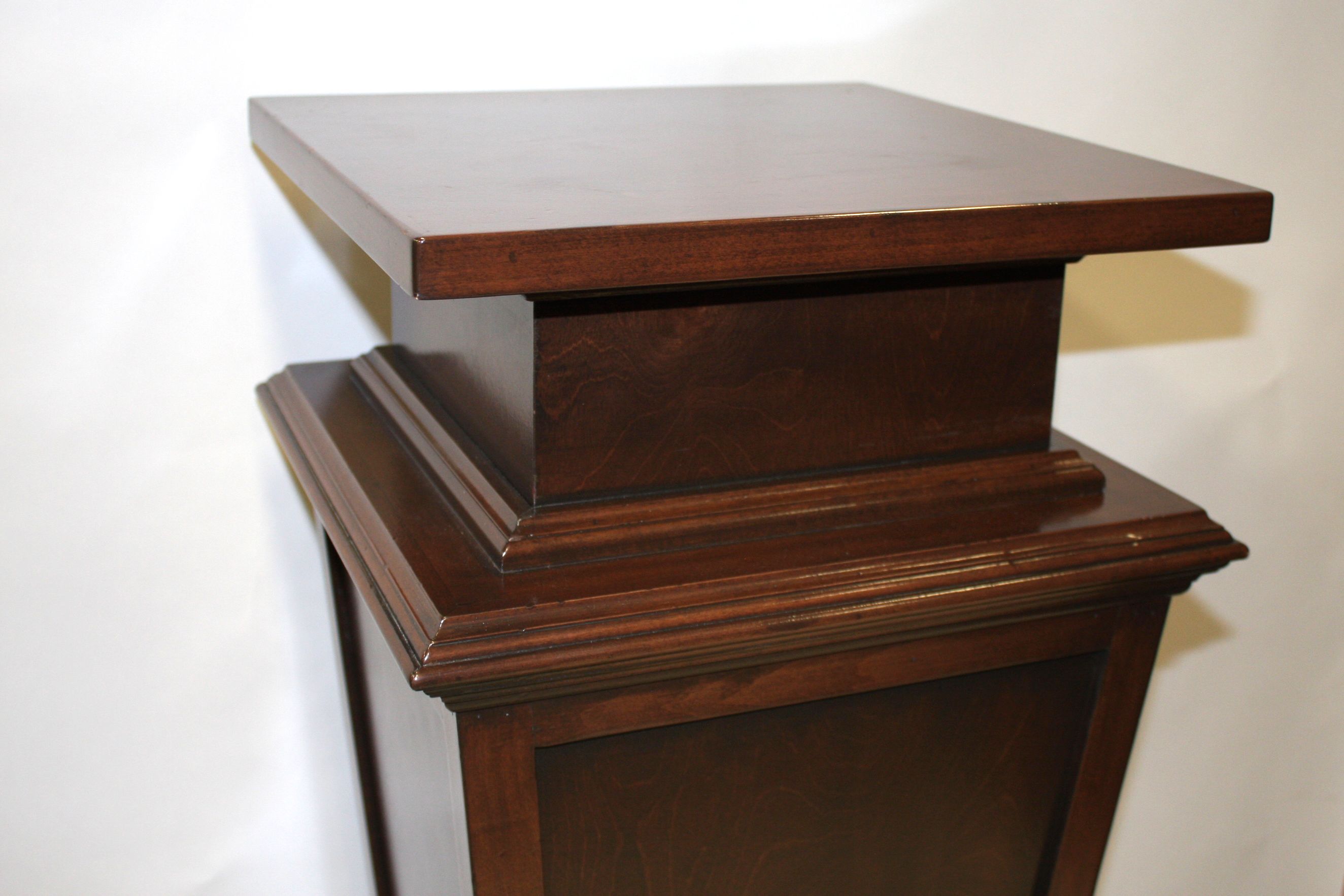 Pair of Wooden Pillar Style Plant Stands