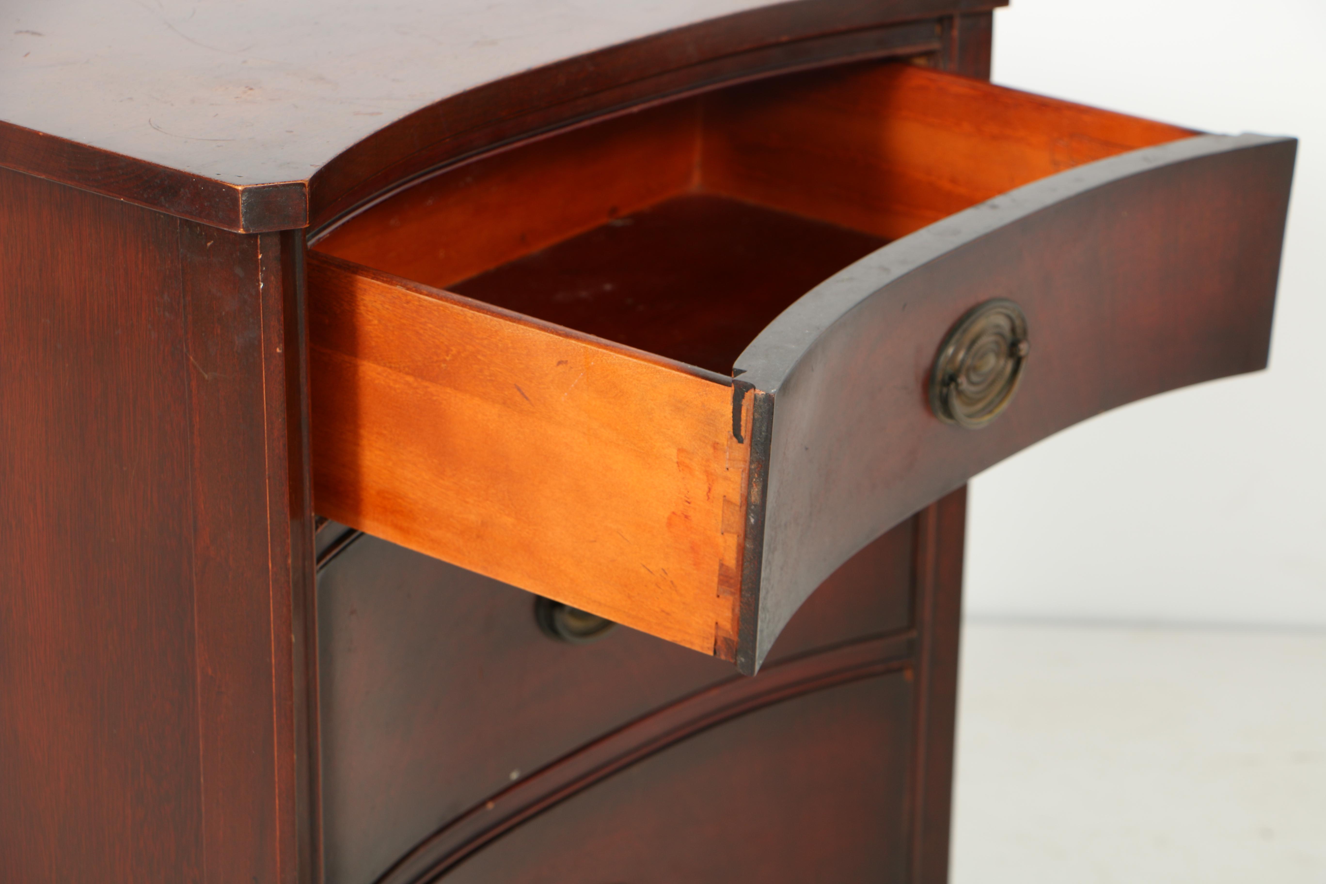 Vintage Federal Style Mahogany Nightstand by White Fine Furniture