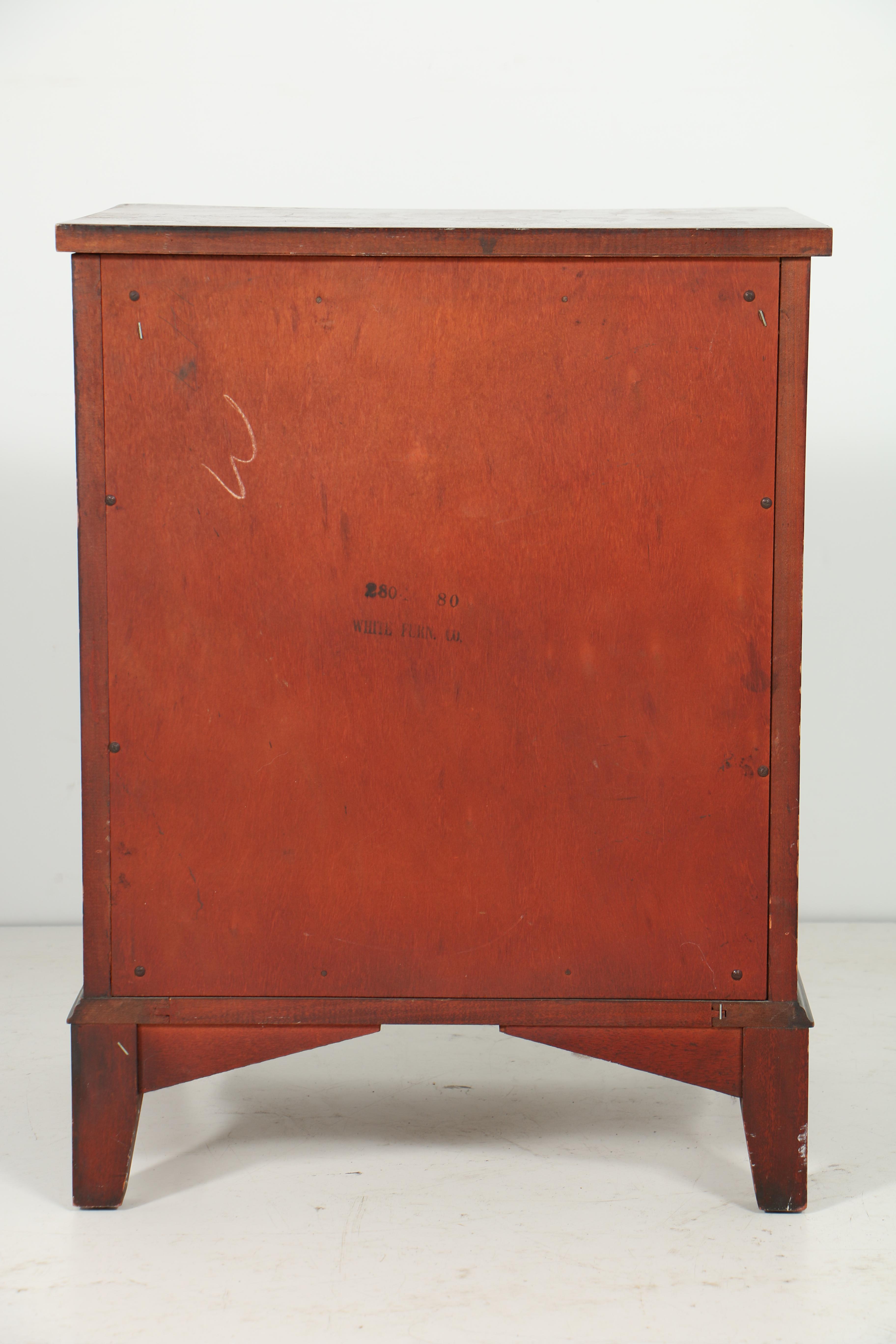 Vintage Federal Style Mahogany Nightstand by White Fine Furniture