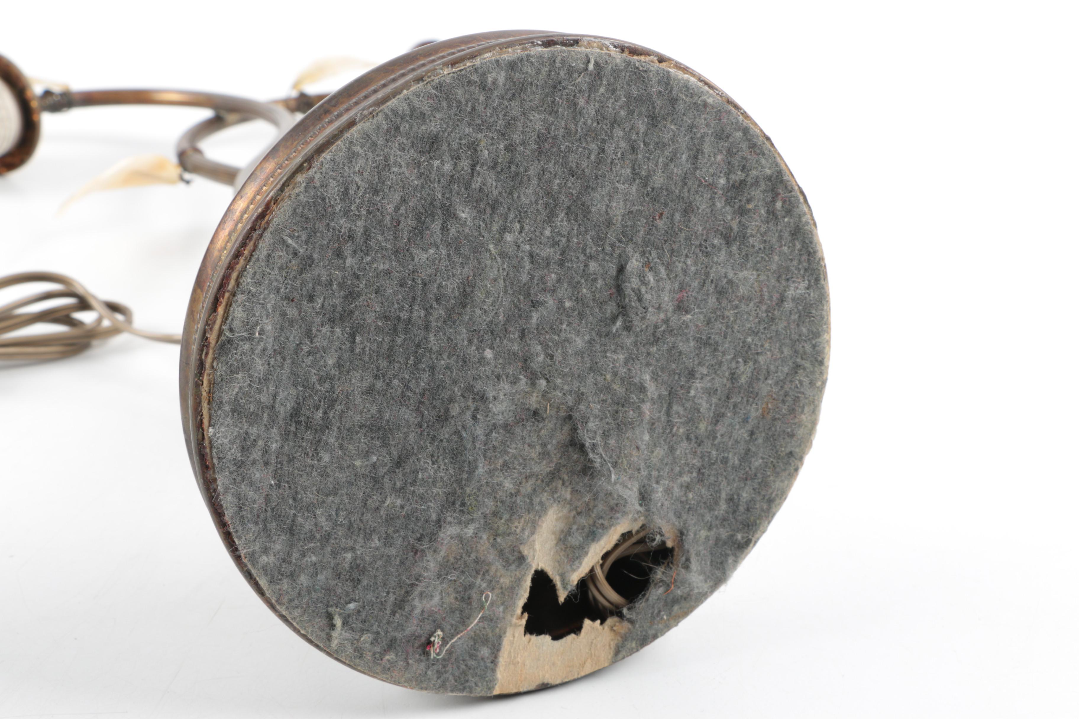 Handel Style Slag Glass Water Lily Lamp