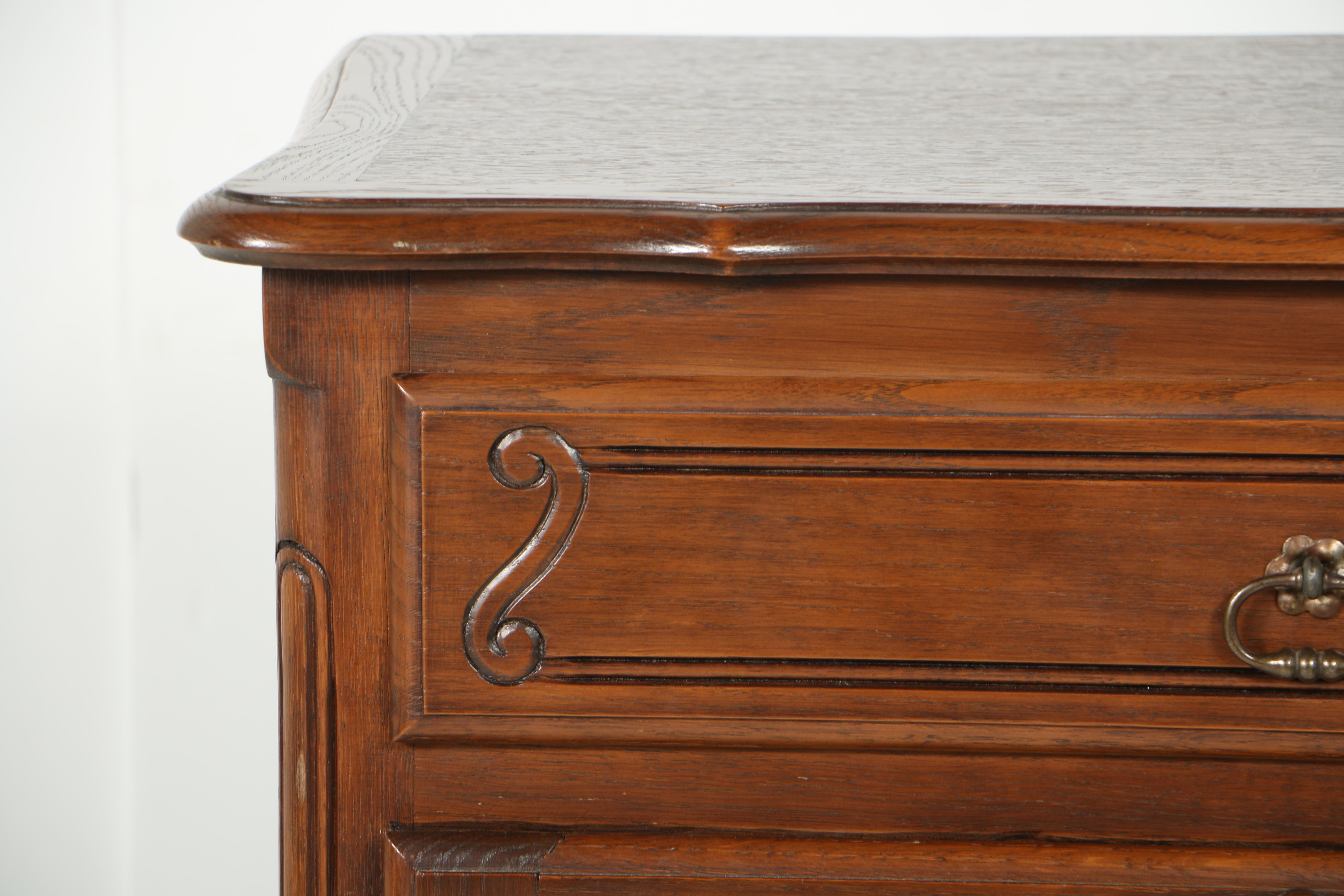 Vintage Provincial Louis XV Style Oak Cabinet