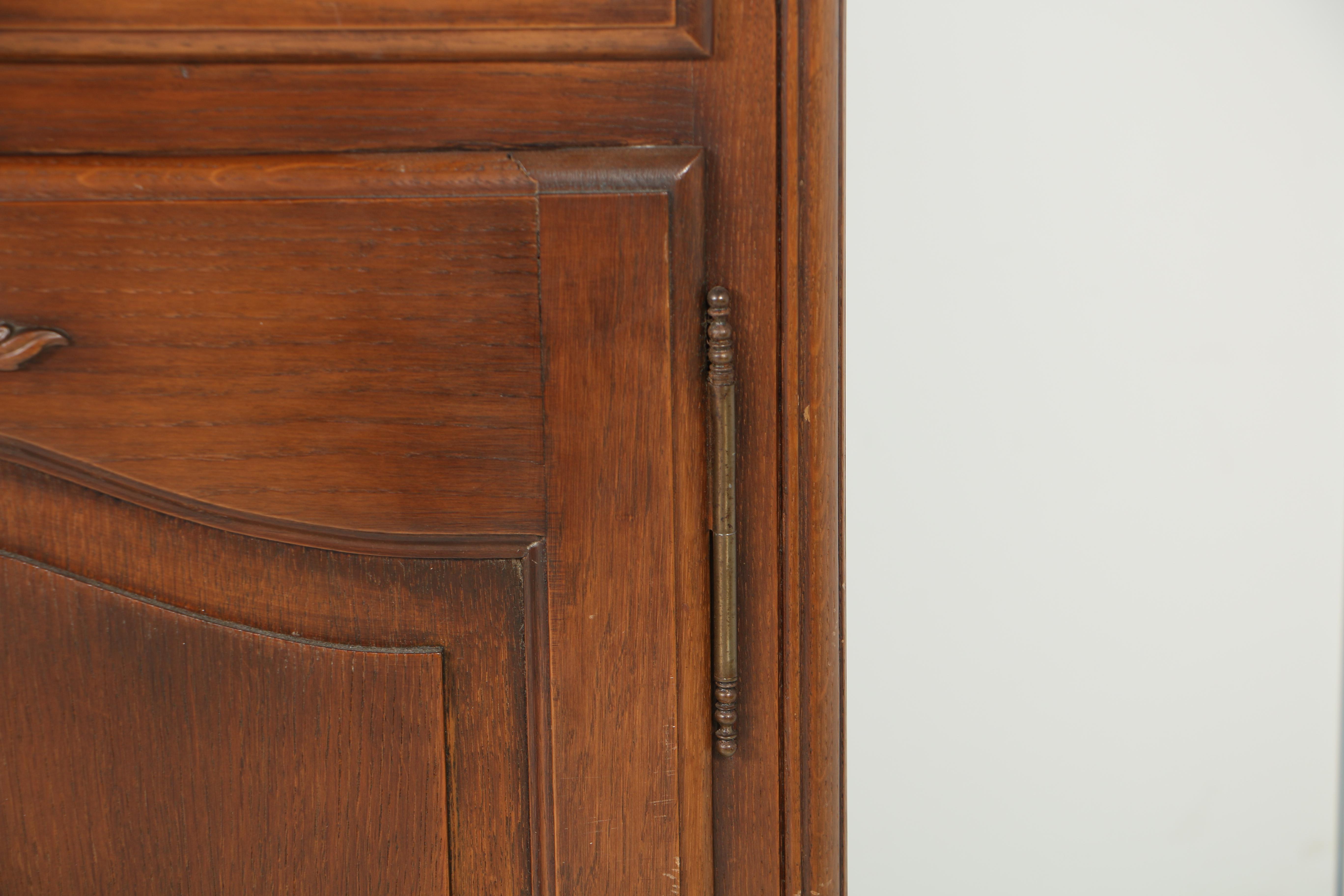 Vintage Provincial Louis XV Style Oak Cabinet