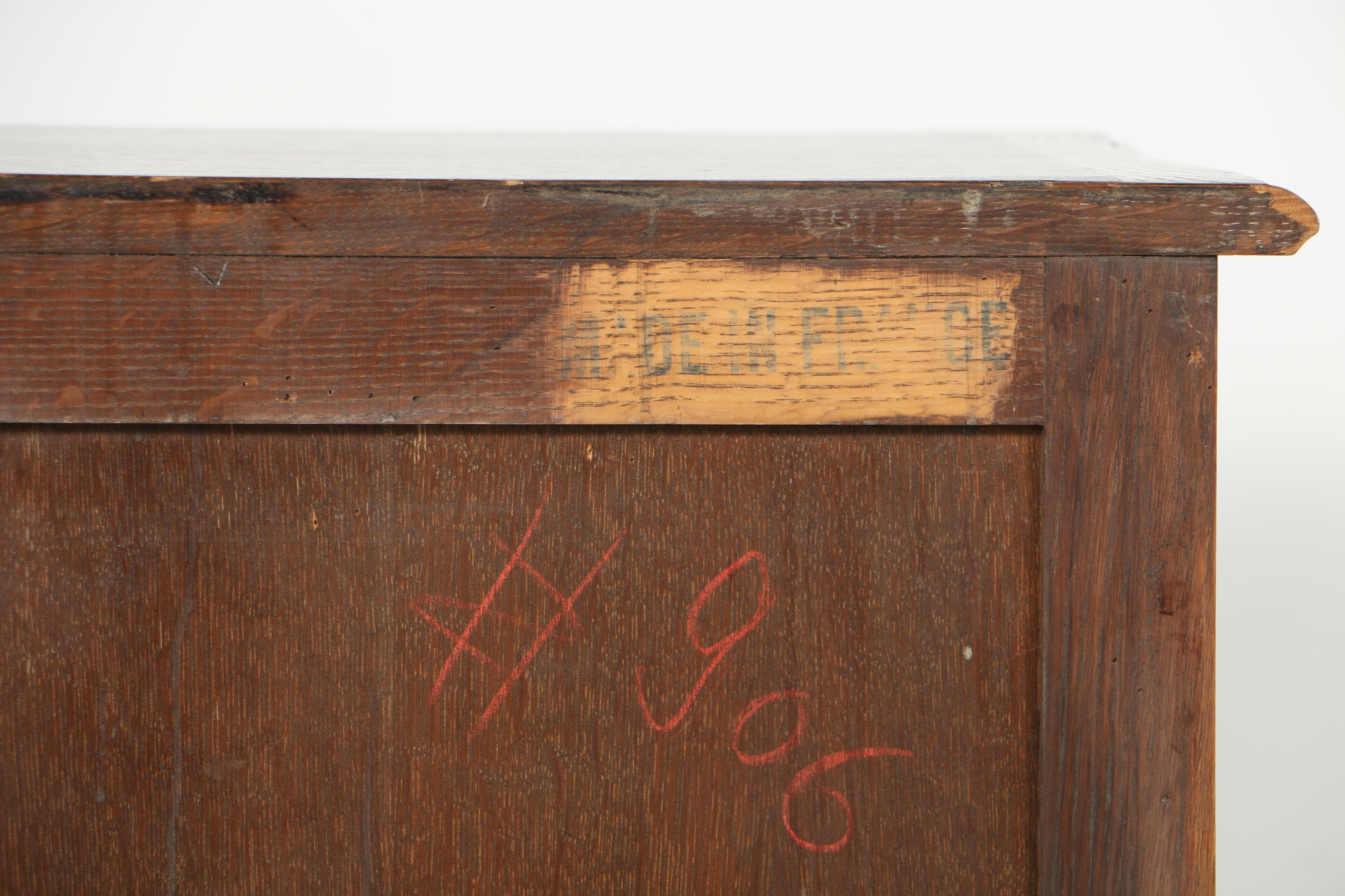 Vintage Provincial Louis XV Style Oak Cabinet