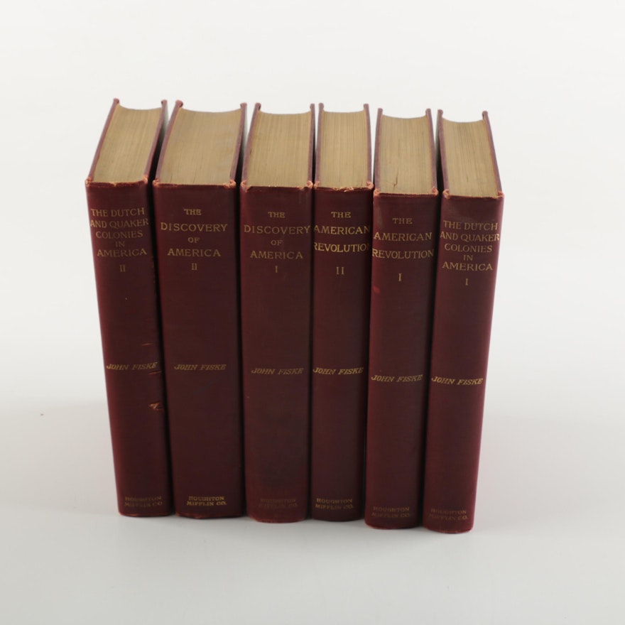Collection of Antique Hardcover Books by John Fiske