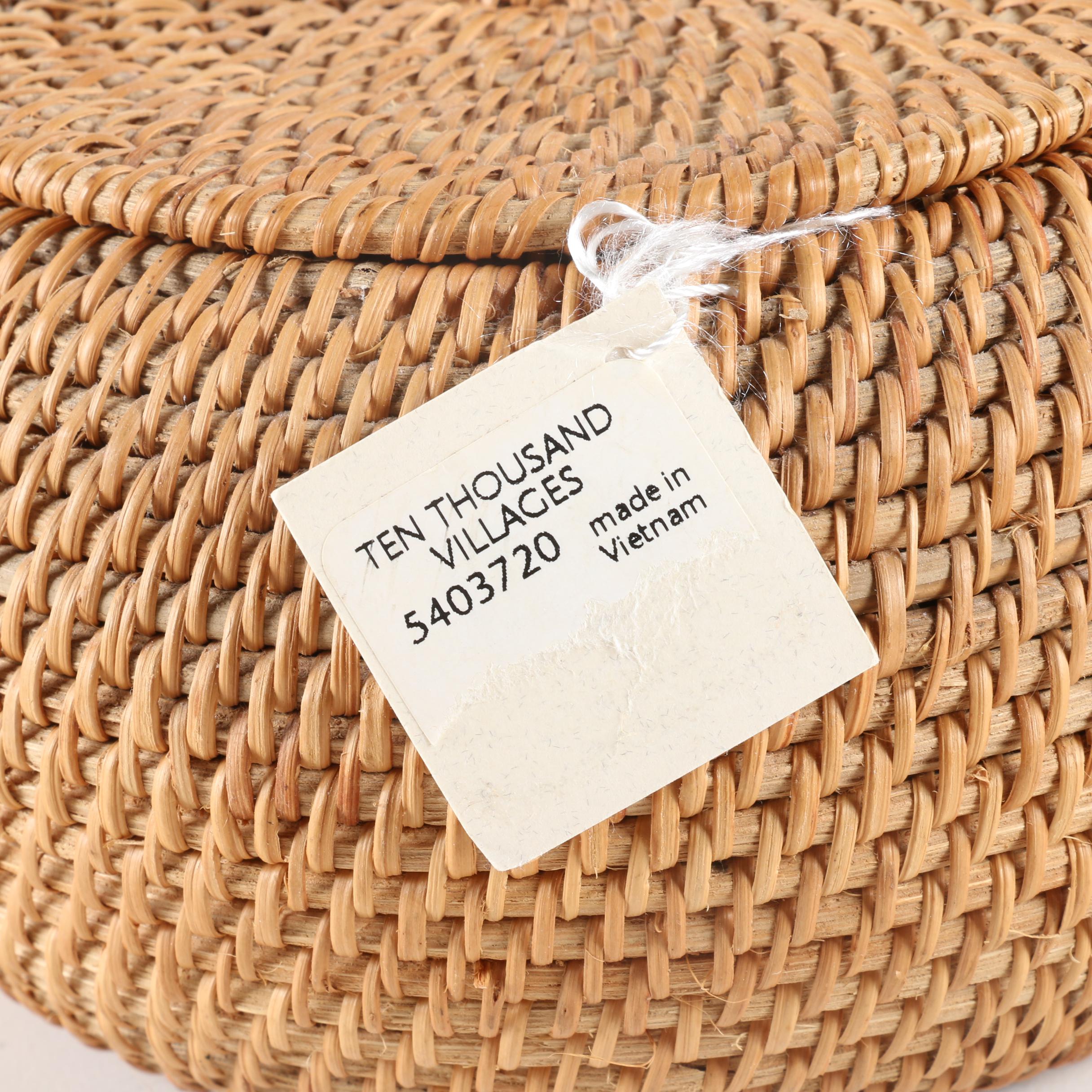 Patterned and Lidded Woven Baskets