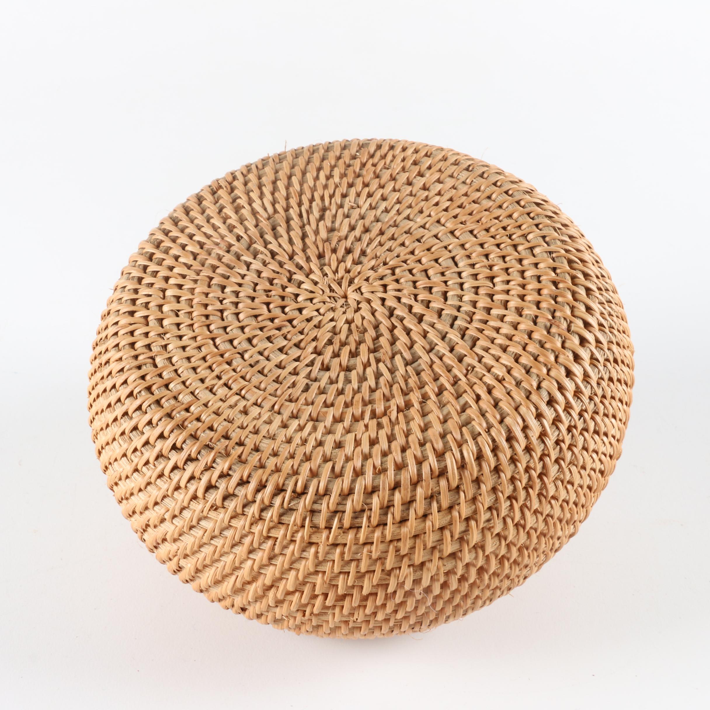 Patterned and Lidded Woven Baskets