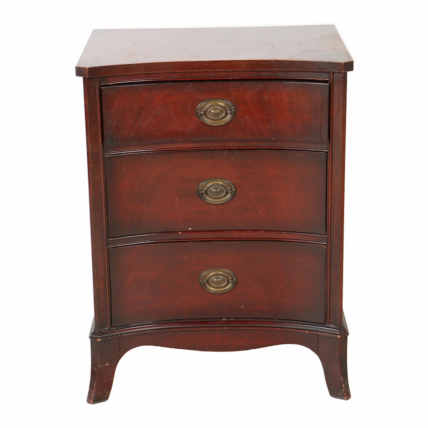 Vintage Federal Style Mahogany Nightstand by White Fine Furniture