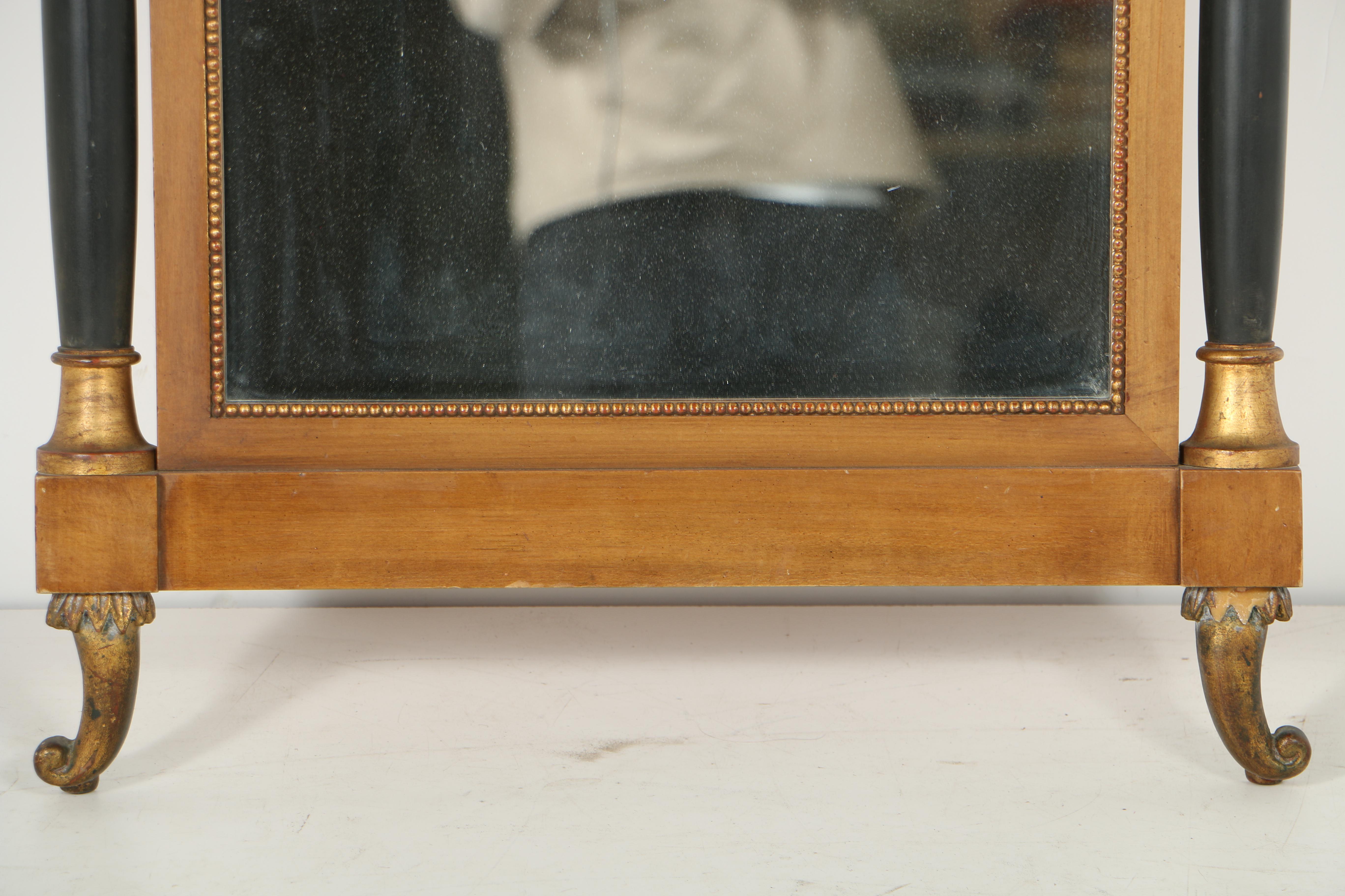 Vintage Neoclassical Style Wall Mirror with Églomisé Panel by Palladio