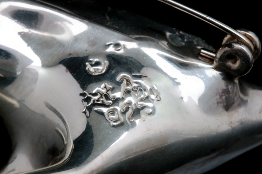 Sterling Silver Cat Brooch