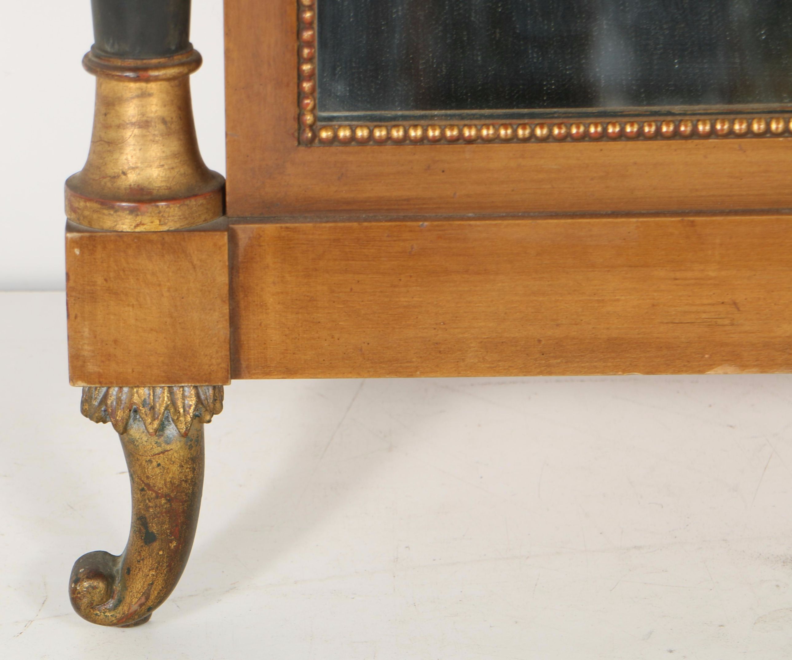 Vintage Neoclassical Style Wall Mirror with Églomisé Panel by Palladio