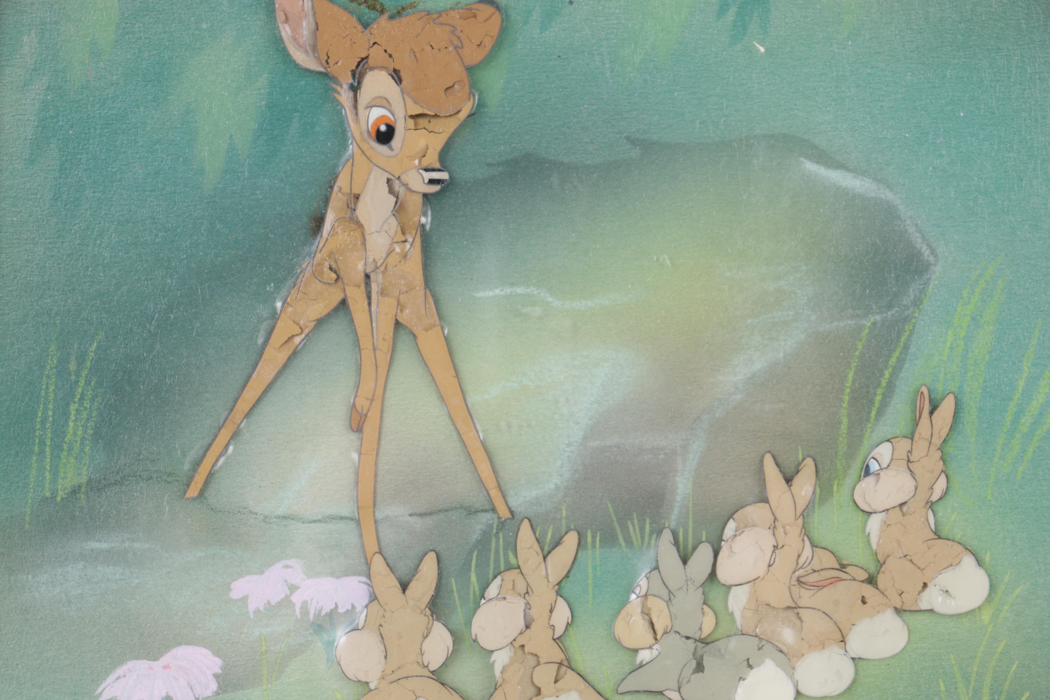 Original 1941 Mixed Media Animation Cels from Walt Disney's "Bambi"