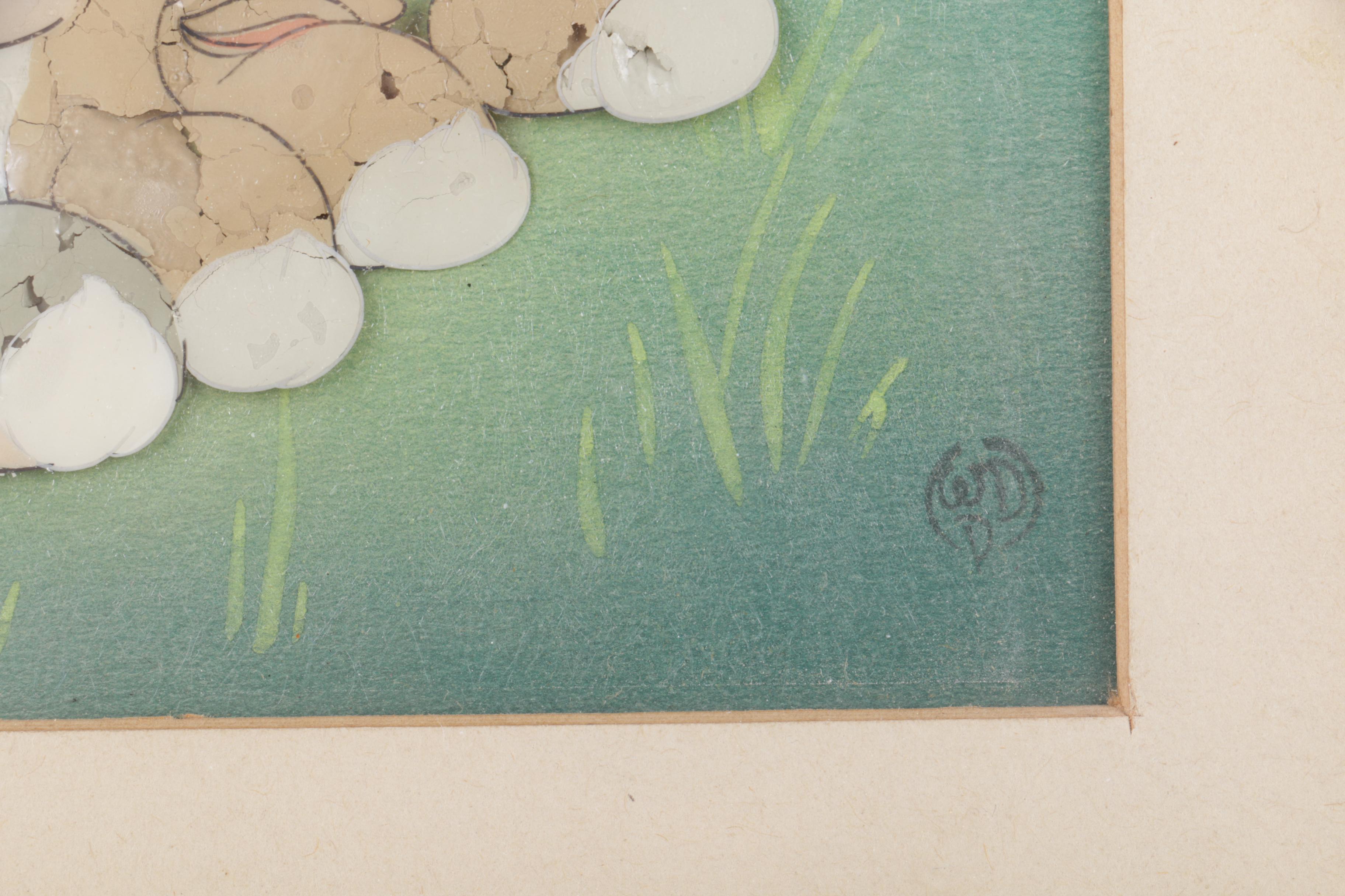 Original 1941 Mixed Media Animation Cels from Walt Disney's "Bambi"