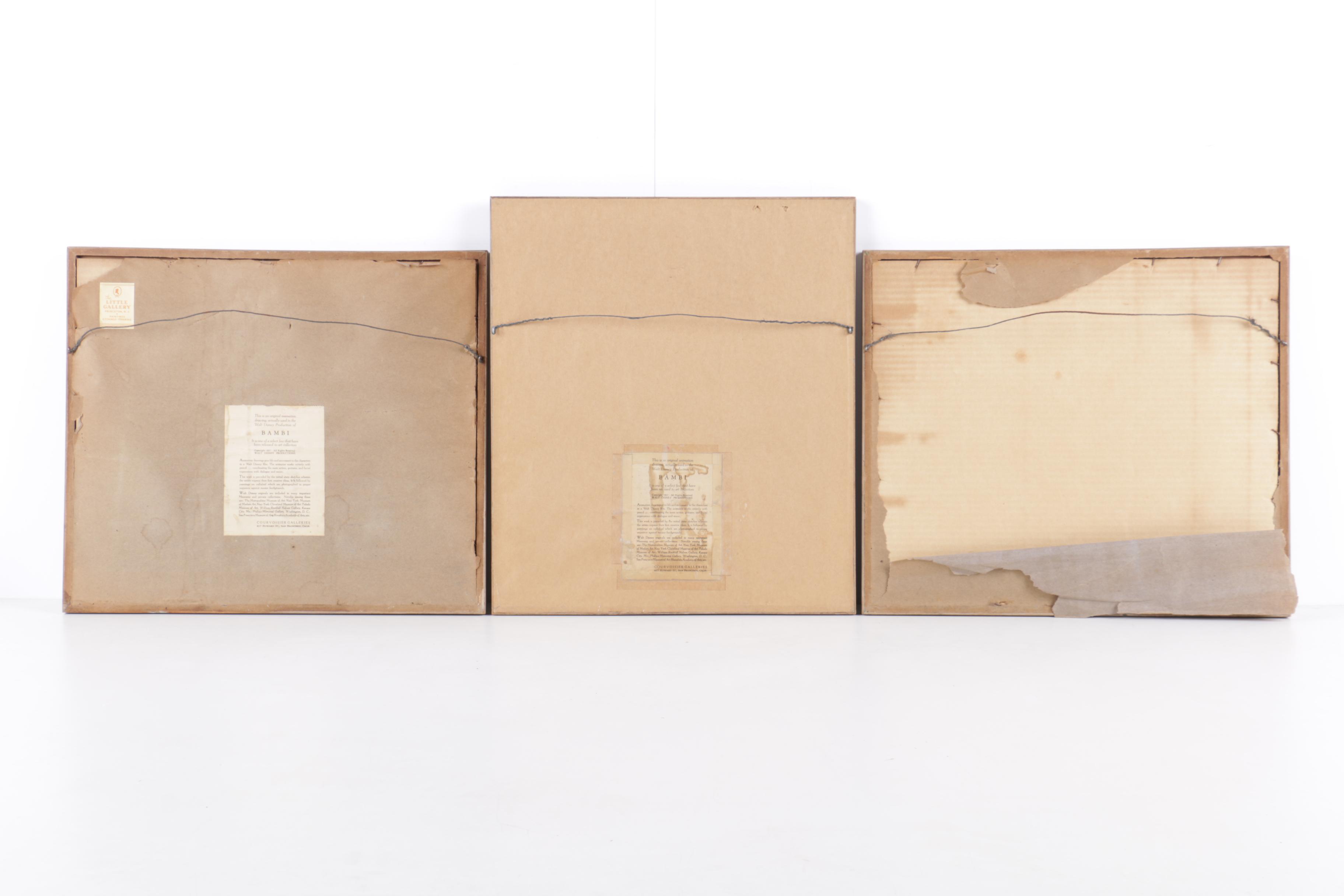 Original 1941 Mixed Media Animation Cels from Walt Disney's "Bambi"