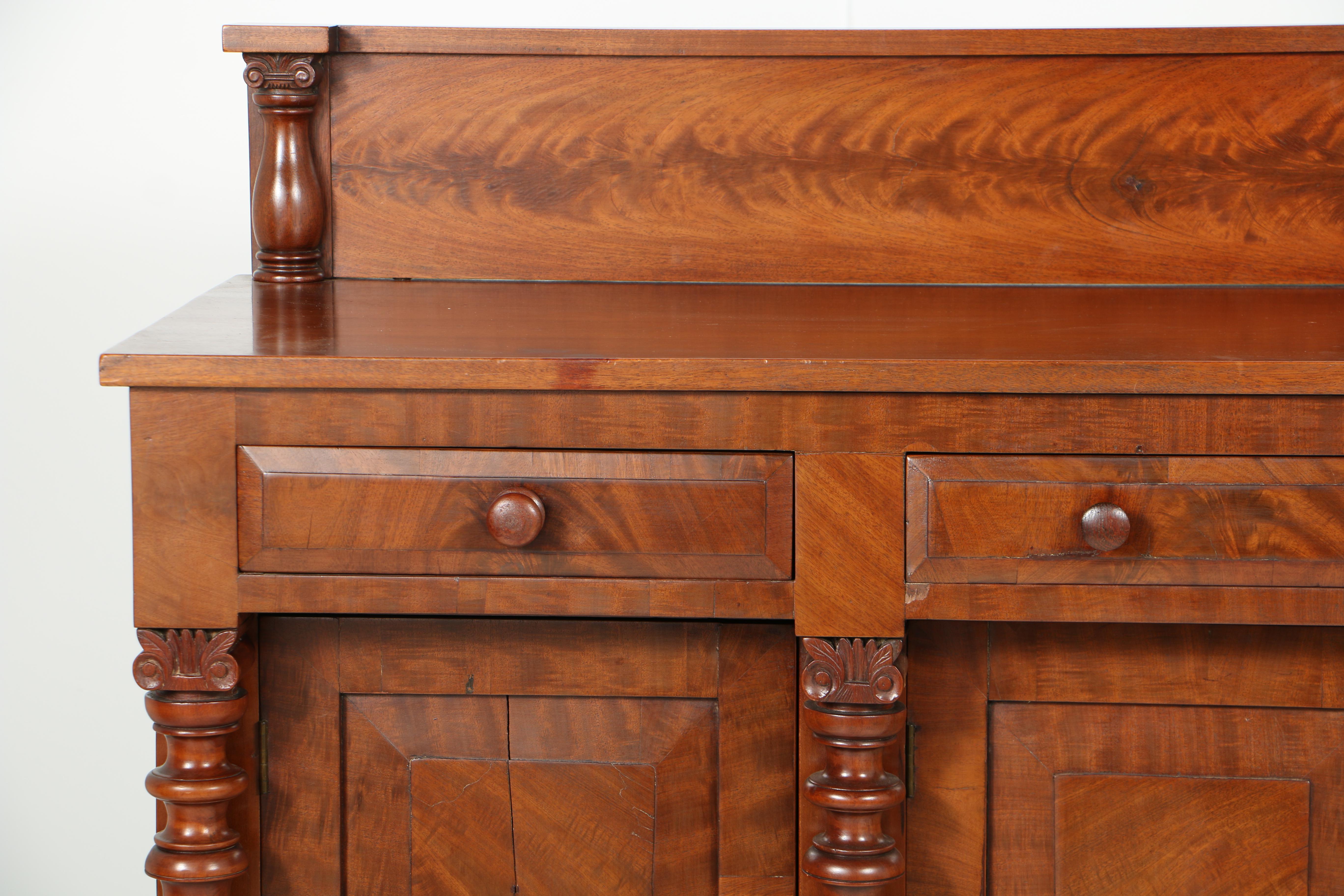 Antique Late Classical Mahogany and Cherry Sideboard
