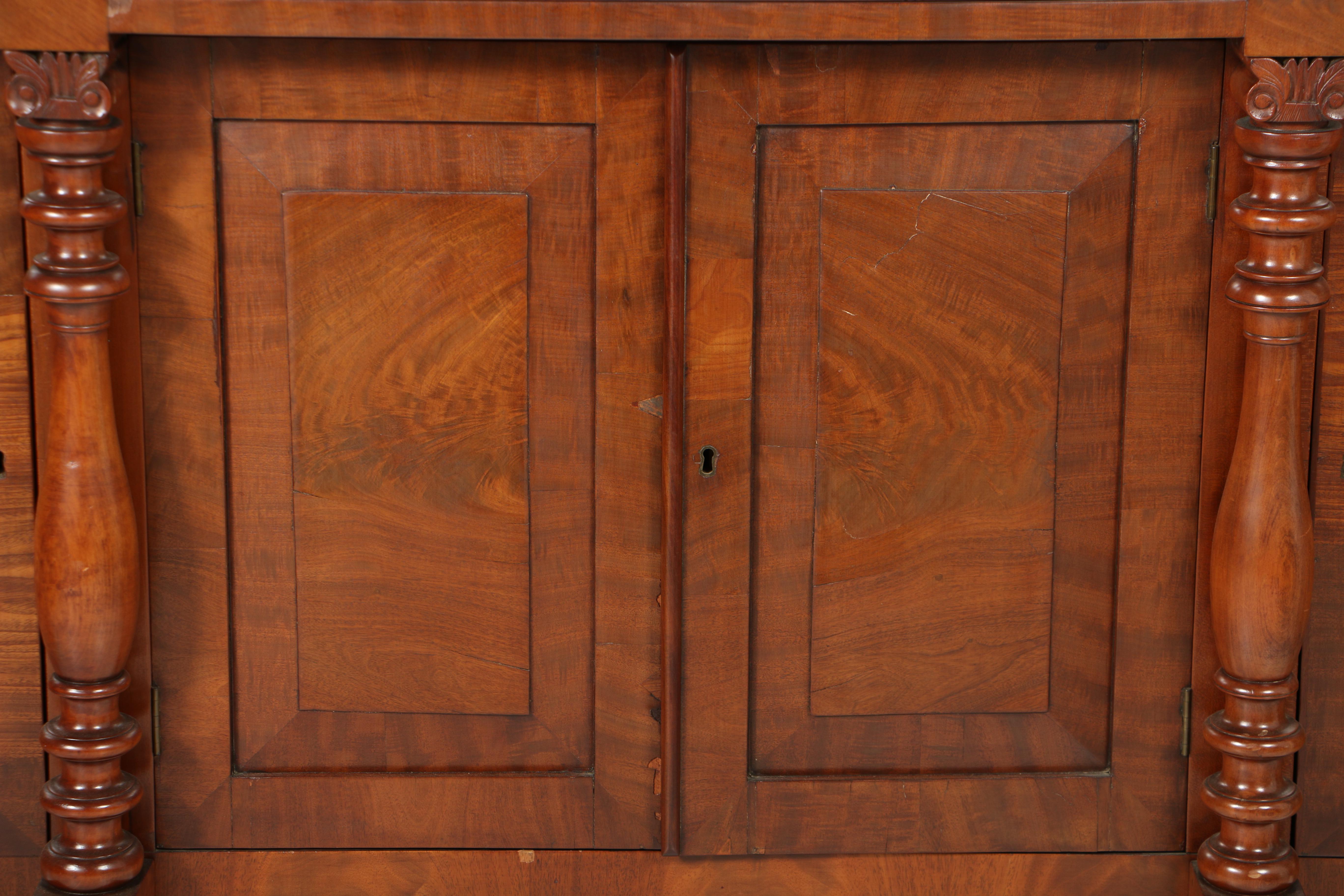 Antique Late Classical Mahogany and Cherry Sideboard