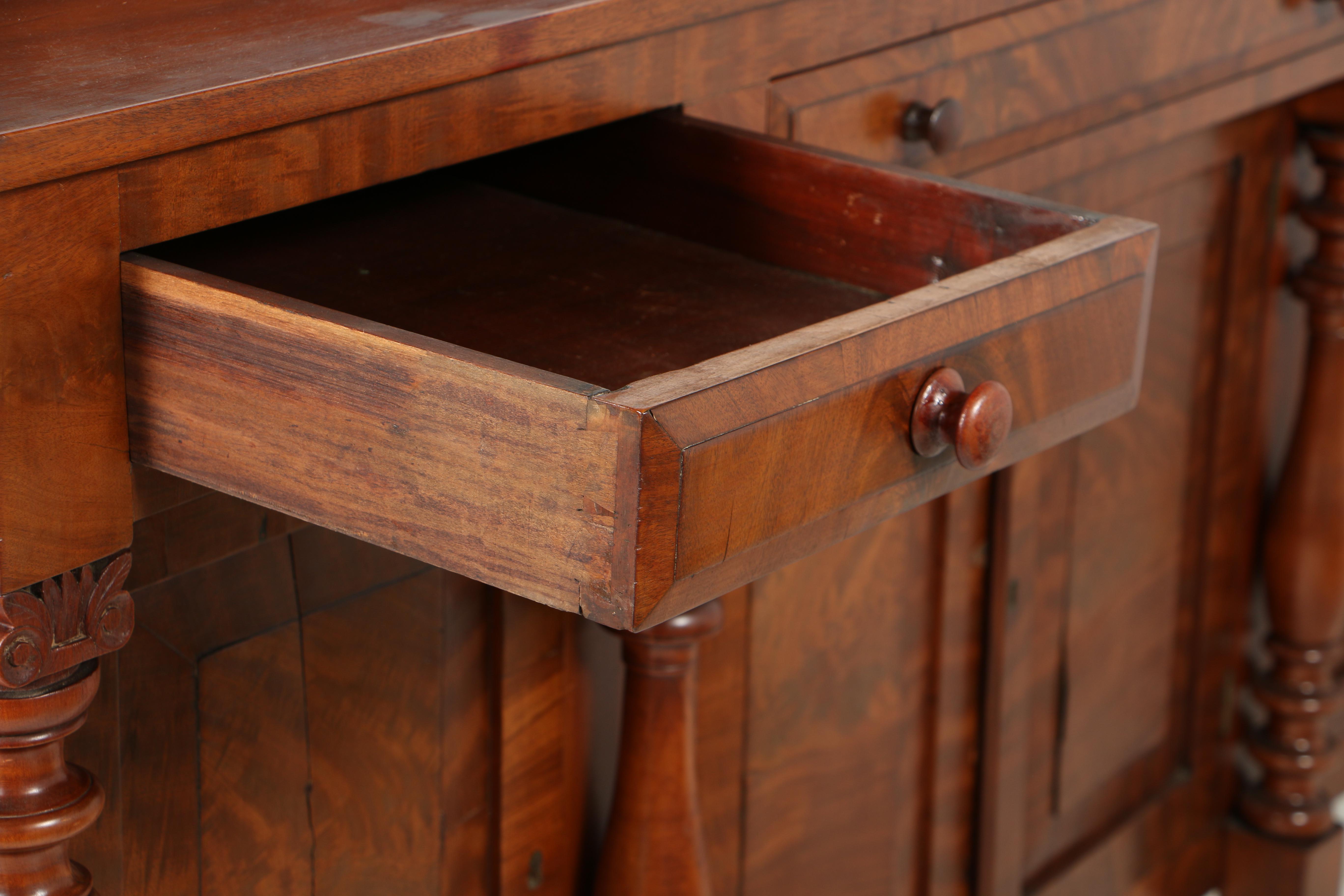 Antique Late Classical Mahogany and Cherry Sideboard