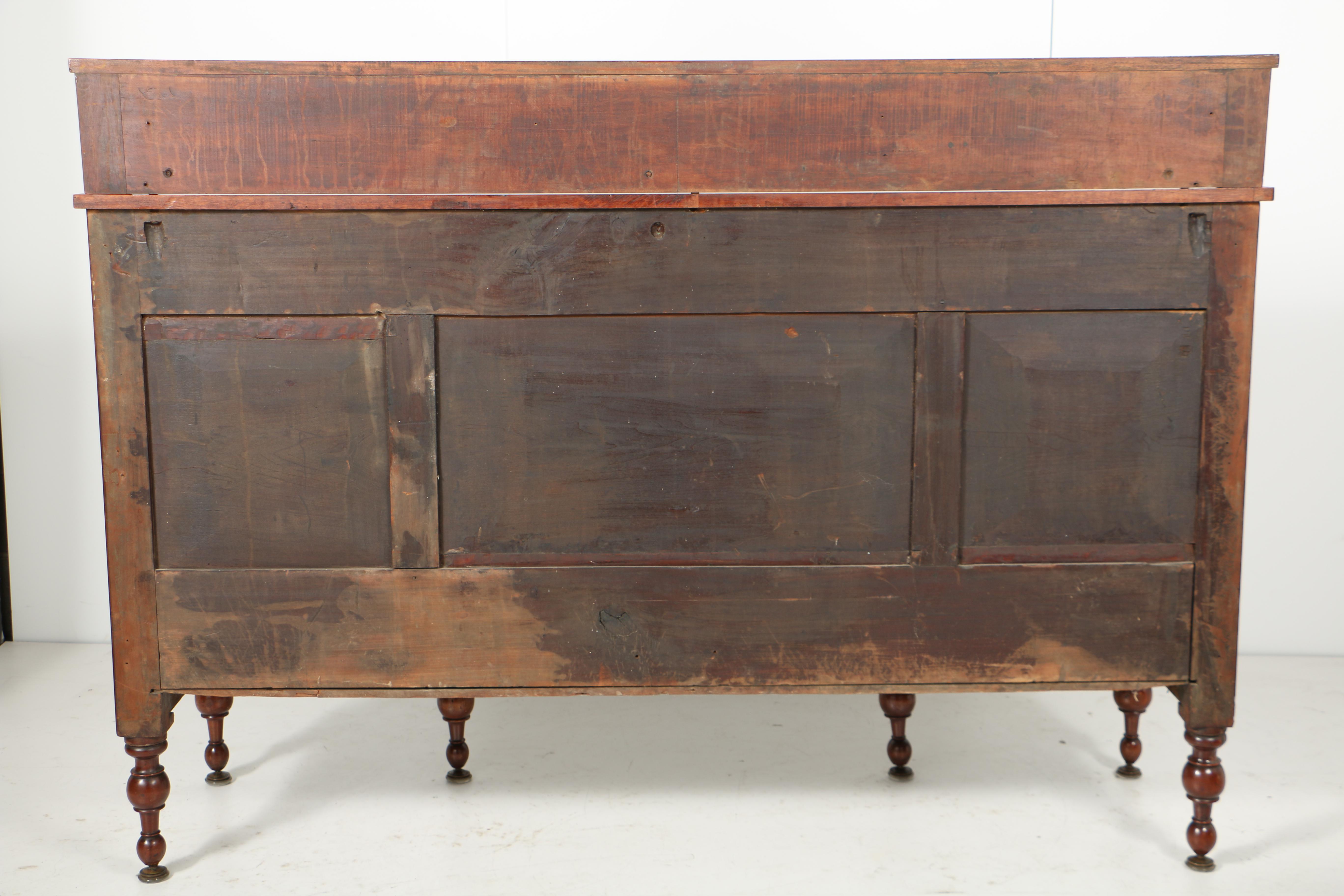 Antique Late Classical Mahogany and Cherry Sideboard