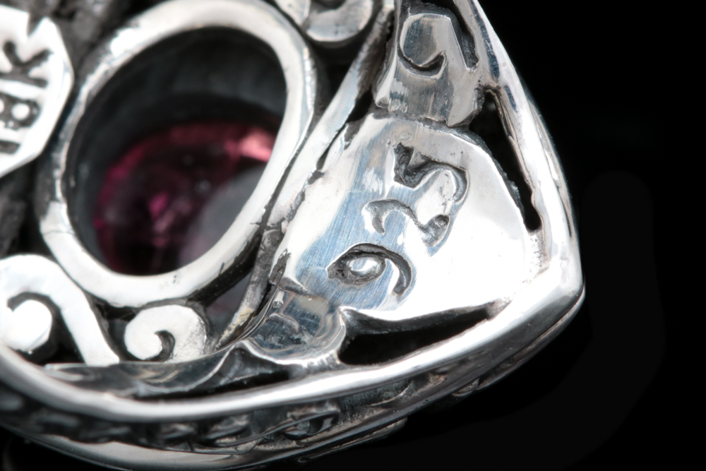 Robert Manse Sterling Silver, 18K Yellow Gold, Pink Tourmaline and Diamond Ring