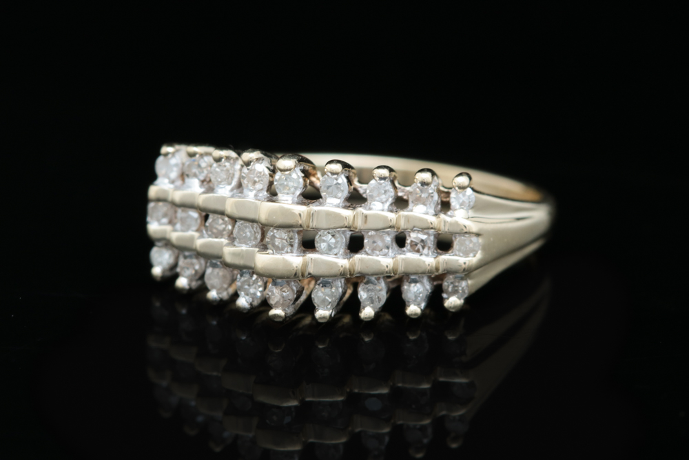 10K Yellow Gold and Diamond Ring