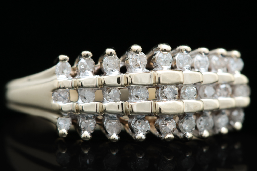 10K Yellow Gold and Diamond Ring