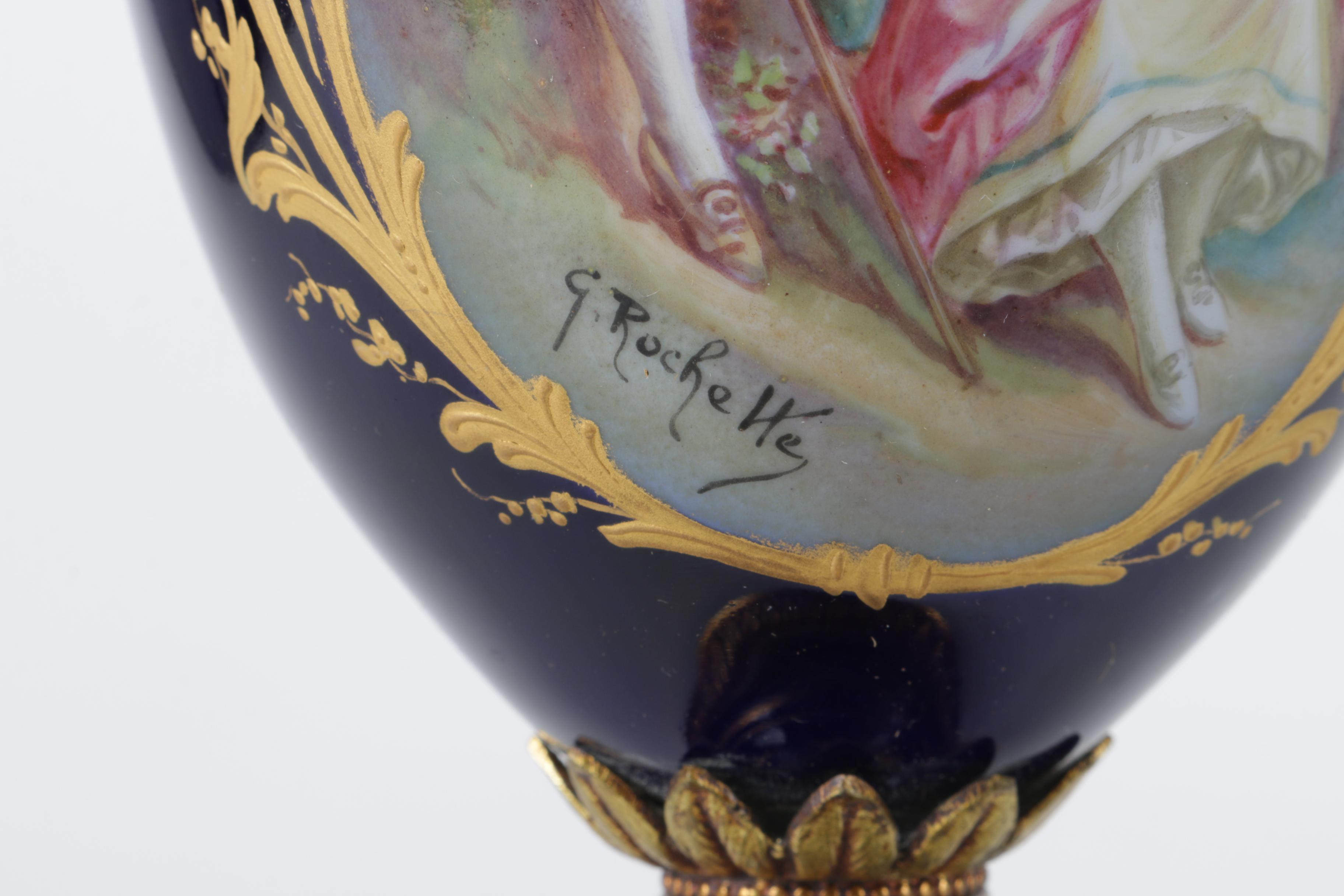 Vintage Sevres Style Urn Table Lamps Including G. Rochette