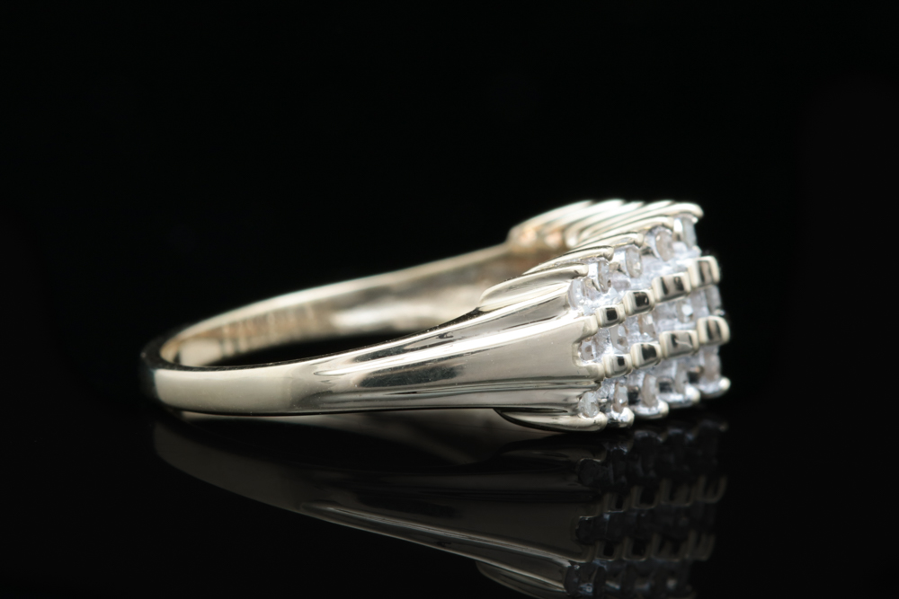 10K Yellow Gold and Diamond Ring