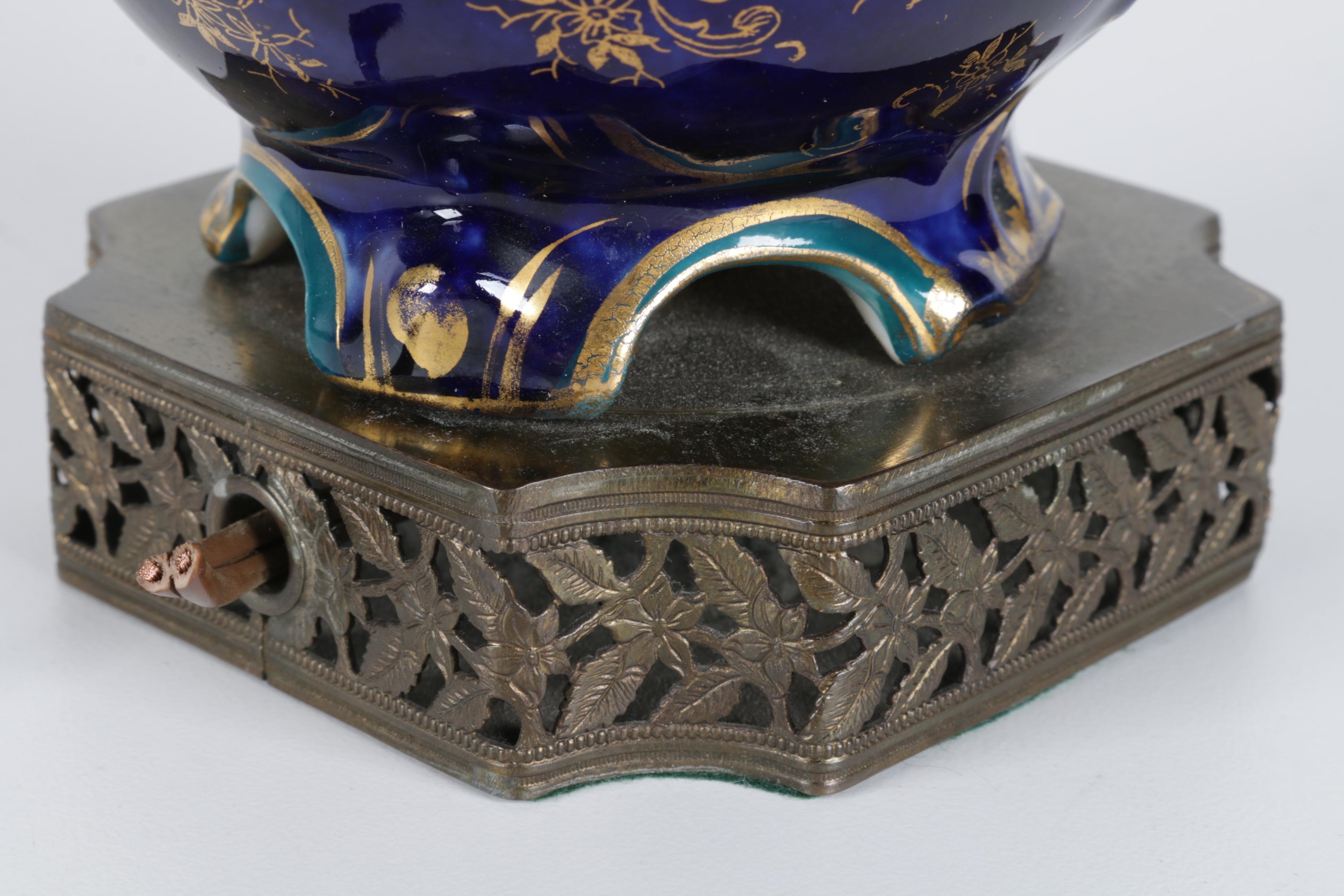 Vintage Sevres Style Urn Table Lamps Including G. Rochette