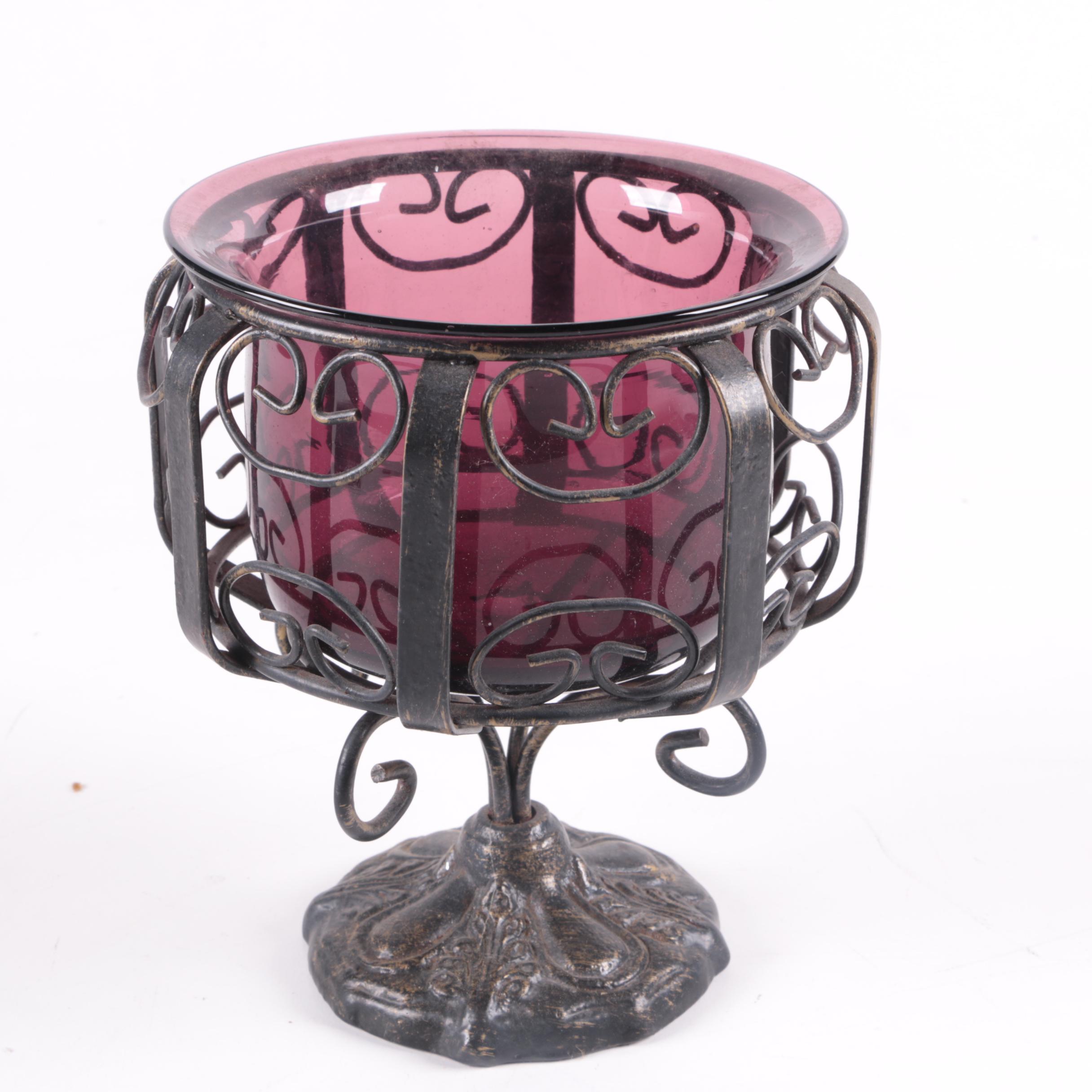 Desk Caddy by Bombay, Bamboo Box and Candle Holder